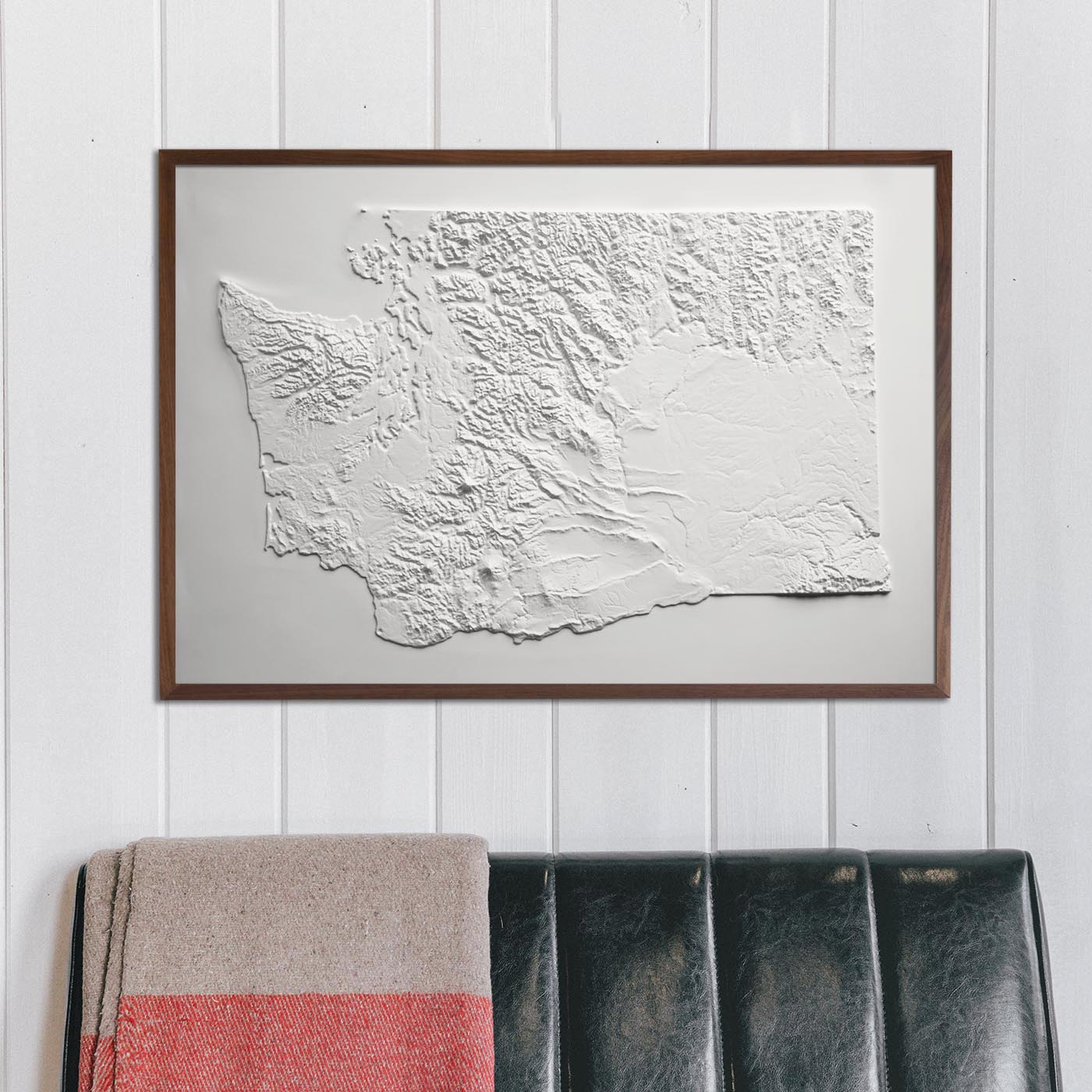 Washington 3D Raised Relief Map