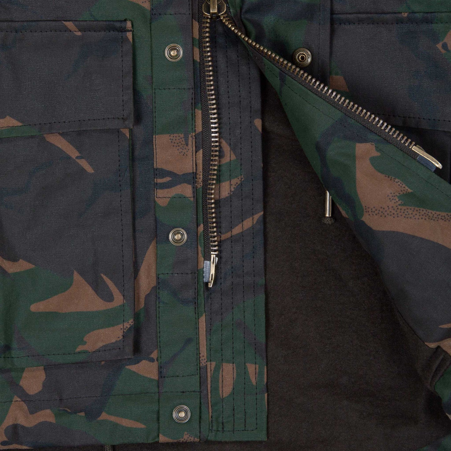 Rivay Waxed Cotton Camo Field Jacket
