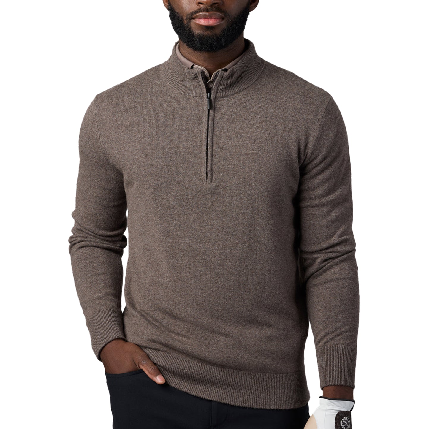 Asher Golf Sero Cashmere Quarter Zip