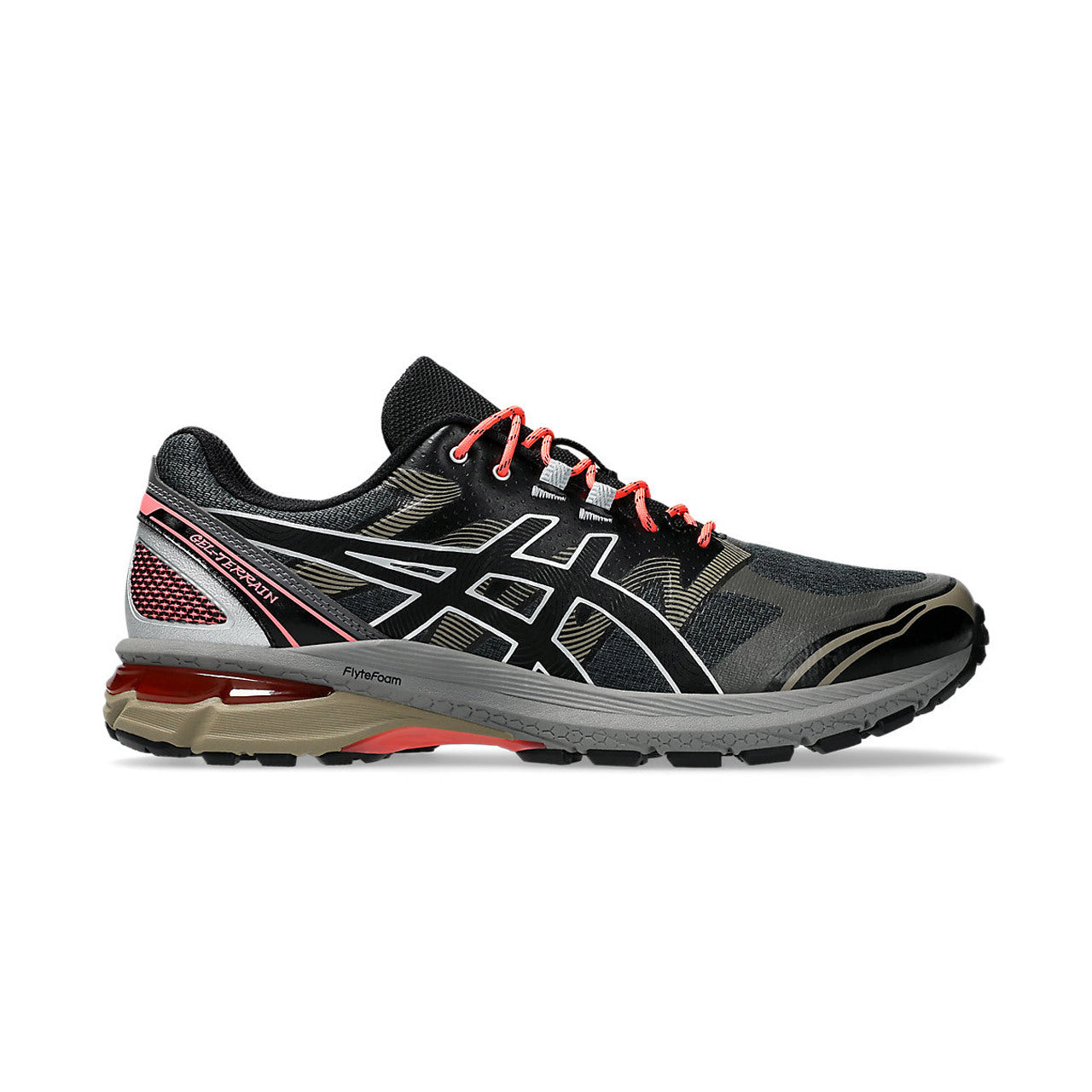 ASICS Gel-Terrain Graphite Black Trail Shoes, #ASICS #GelTerrain #Graphite #Black #Trail #Shoes