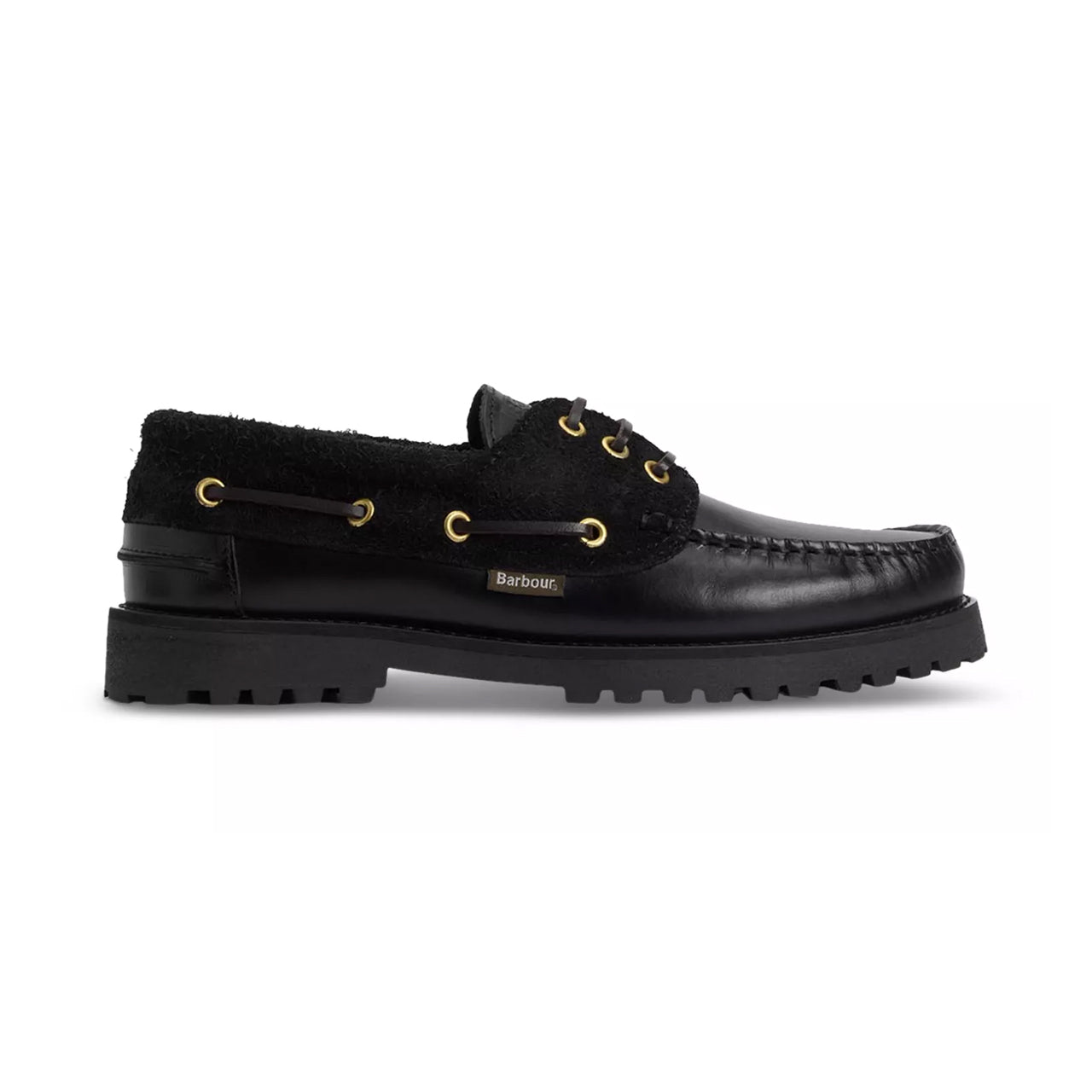 Barbour Re-Engineered Deck Boat Shoes Mens Black Size: US 13