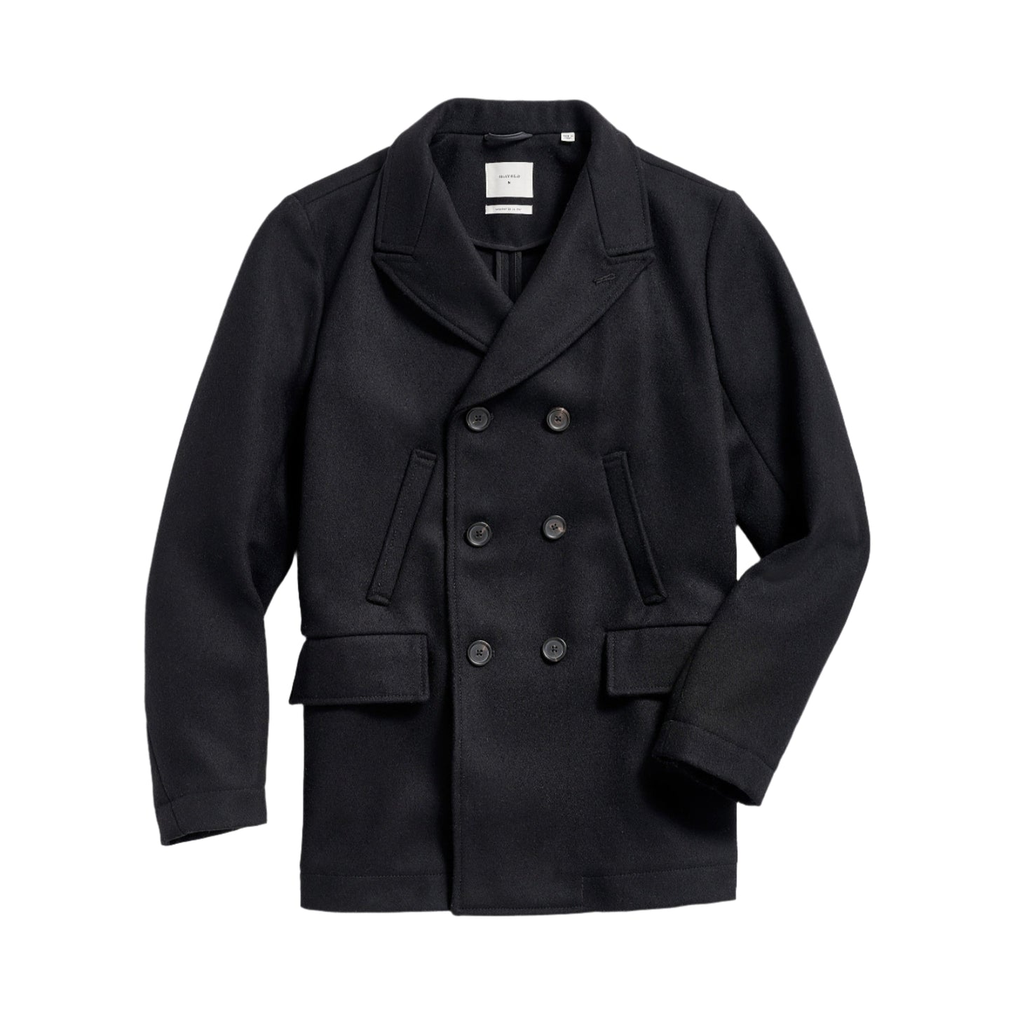Billy Reid Black Bond Peacoat