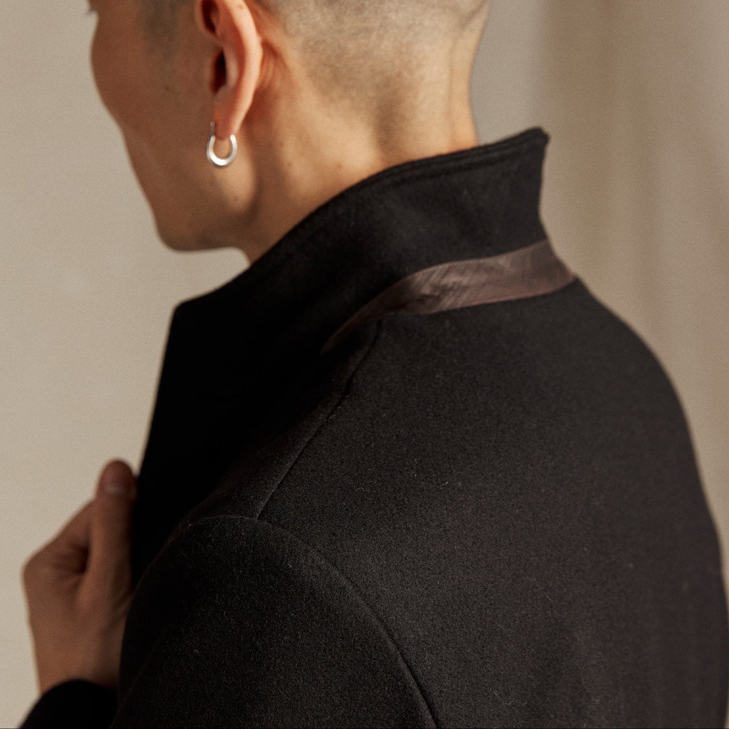 Billy Reid Black Bond Peacoat