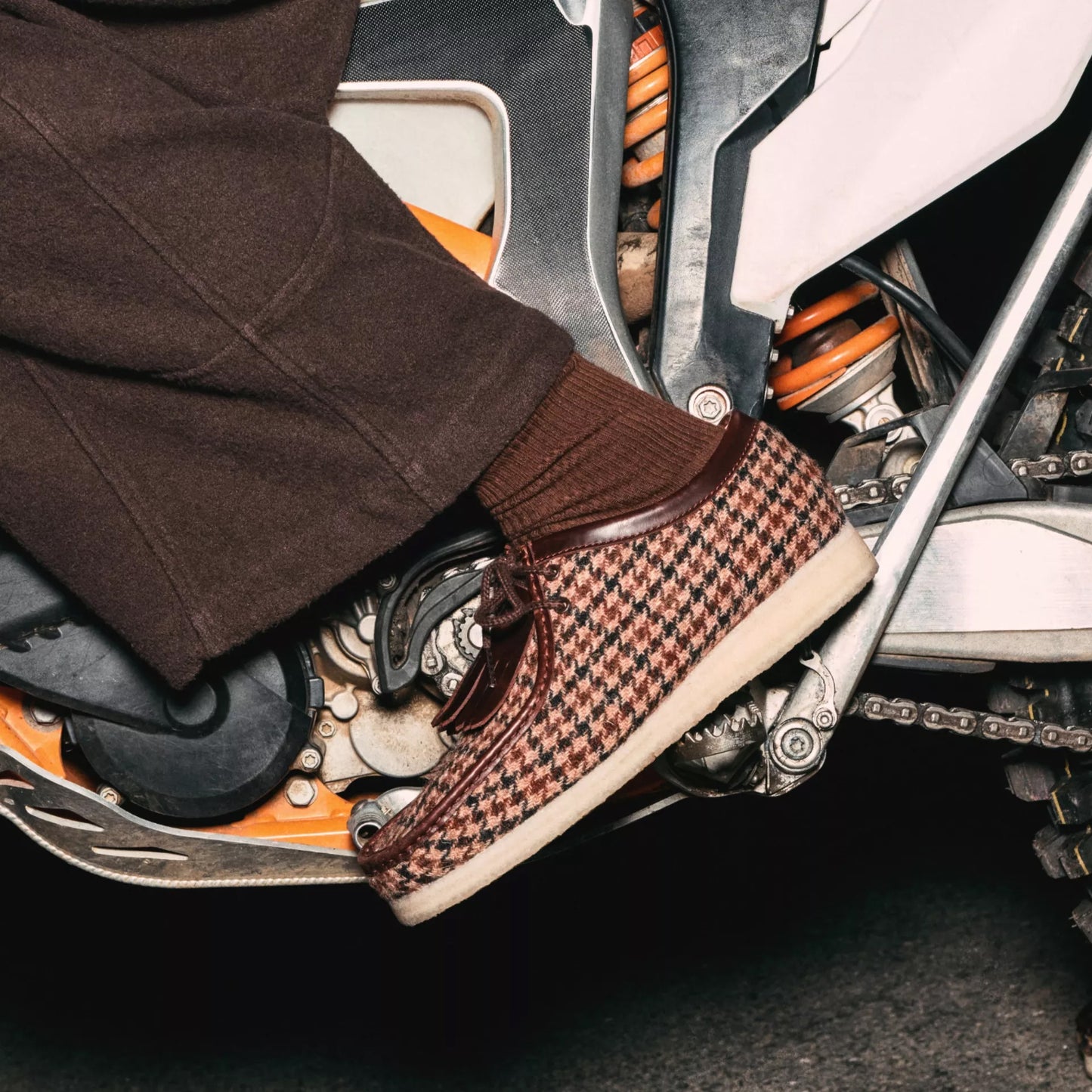 Clarks Tweed Houndstooth Wallabees