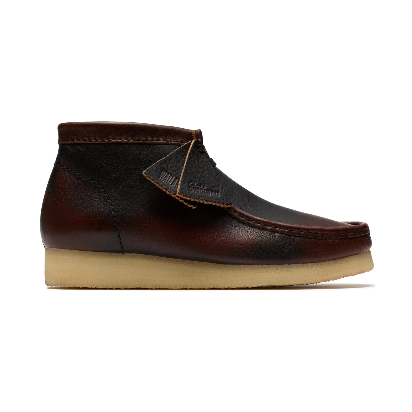 Clarks Dark Tan Combi Wallabee Boots