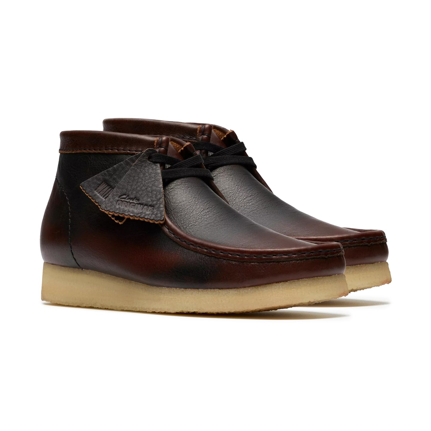 Clarks Dark Tan Combi Wallabee Boots