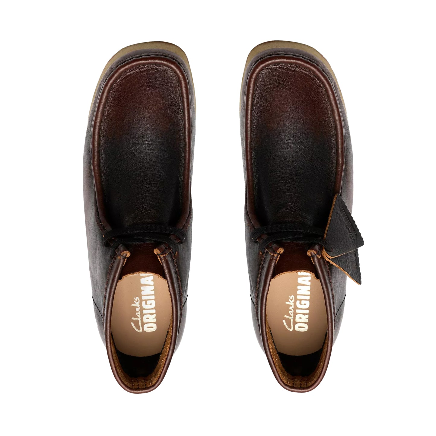 Clarks Dark Tan Combi Wallabee Boots