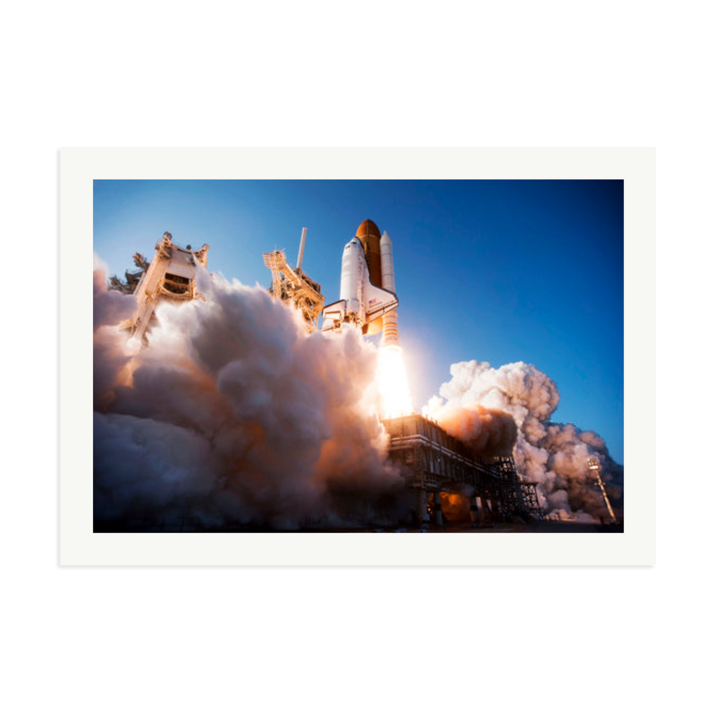 Space Shuttle Discovery Liftoff Framed Print