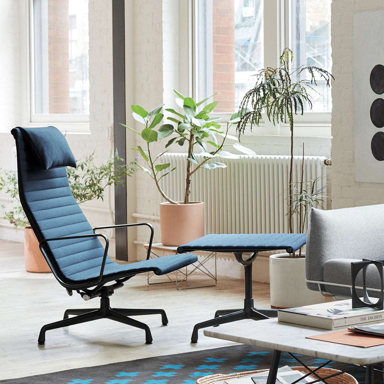 Eames Aluminum Group Lounge Chair & Ottoman