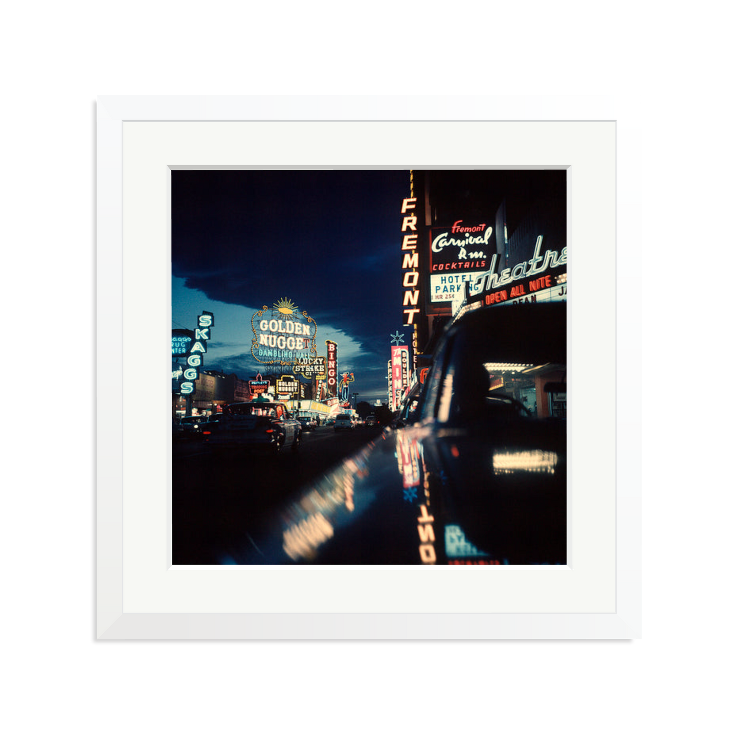 Fremont Street, Las Vegas, 1961 Framed Print