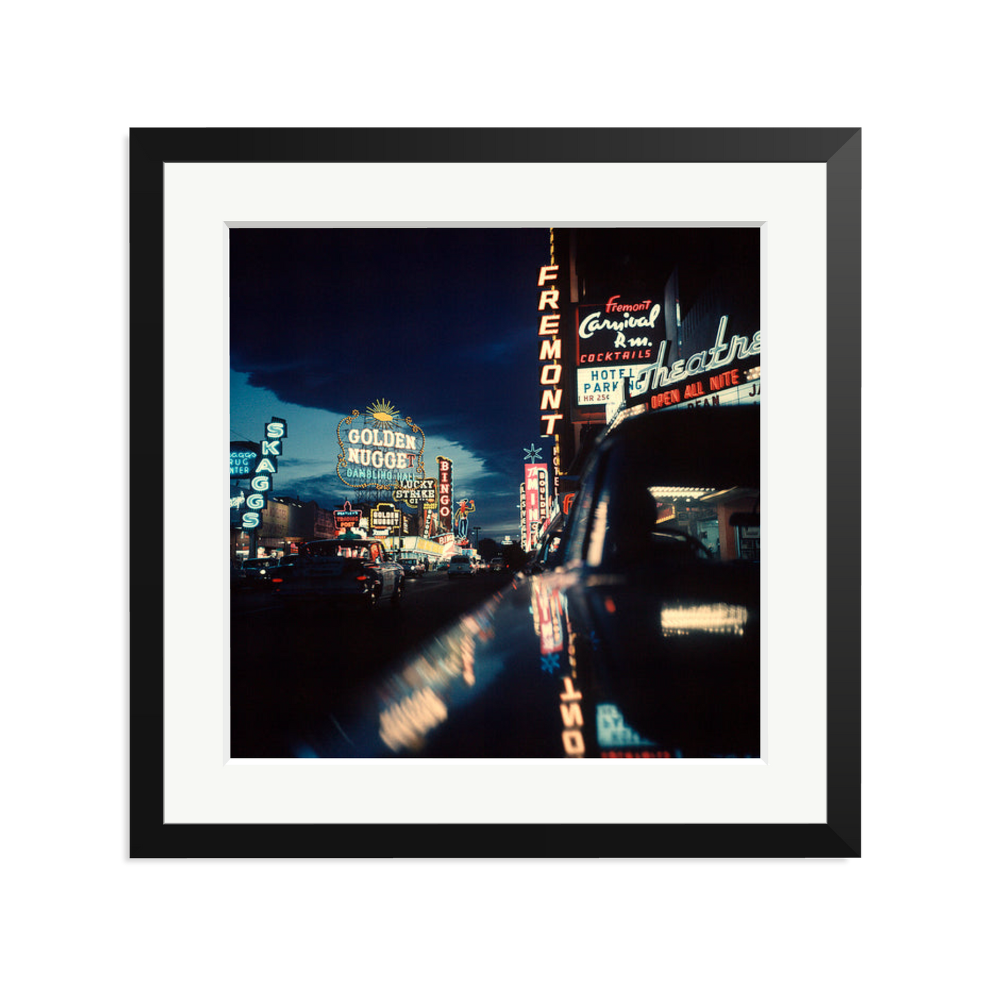 Fremont Street, Las Vegas, 1961 Framed Print