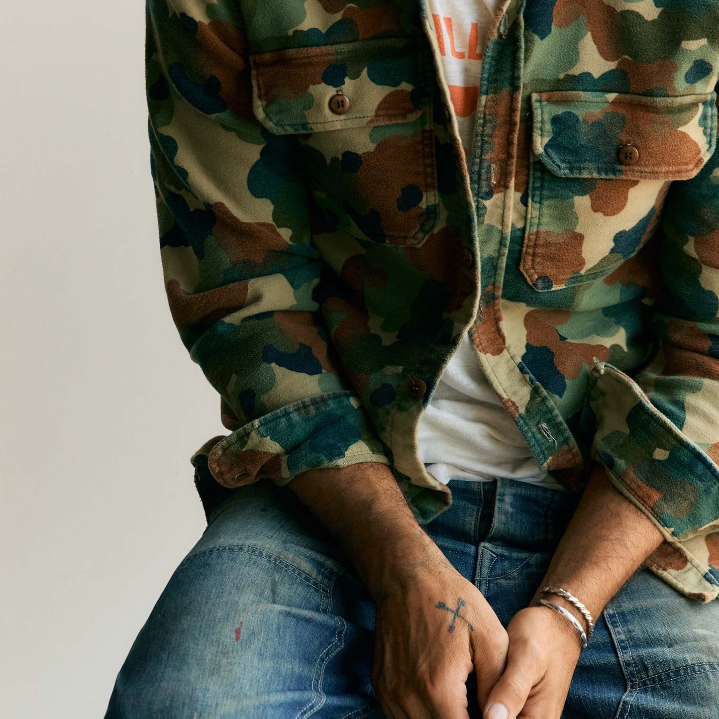 Imogene+Willie the griffin workshirt in painted camo