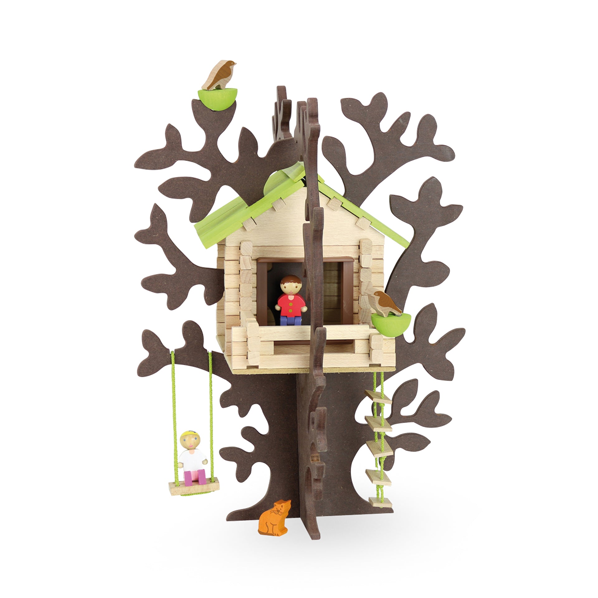 Jeujura J8080 - Set Di Costruzioni In Legno La Casa E Il Giardino (130 Pezzi) Per Bambini