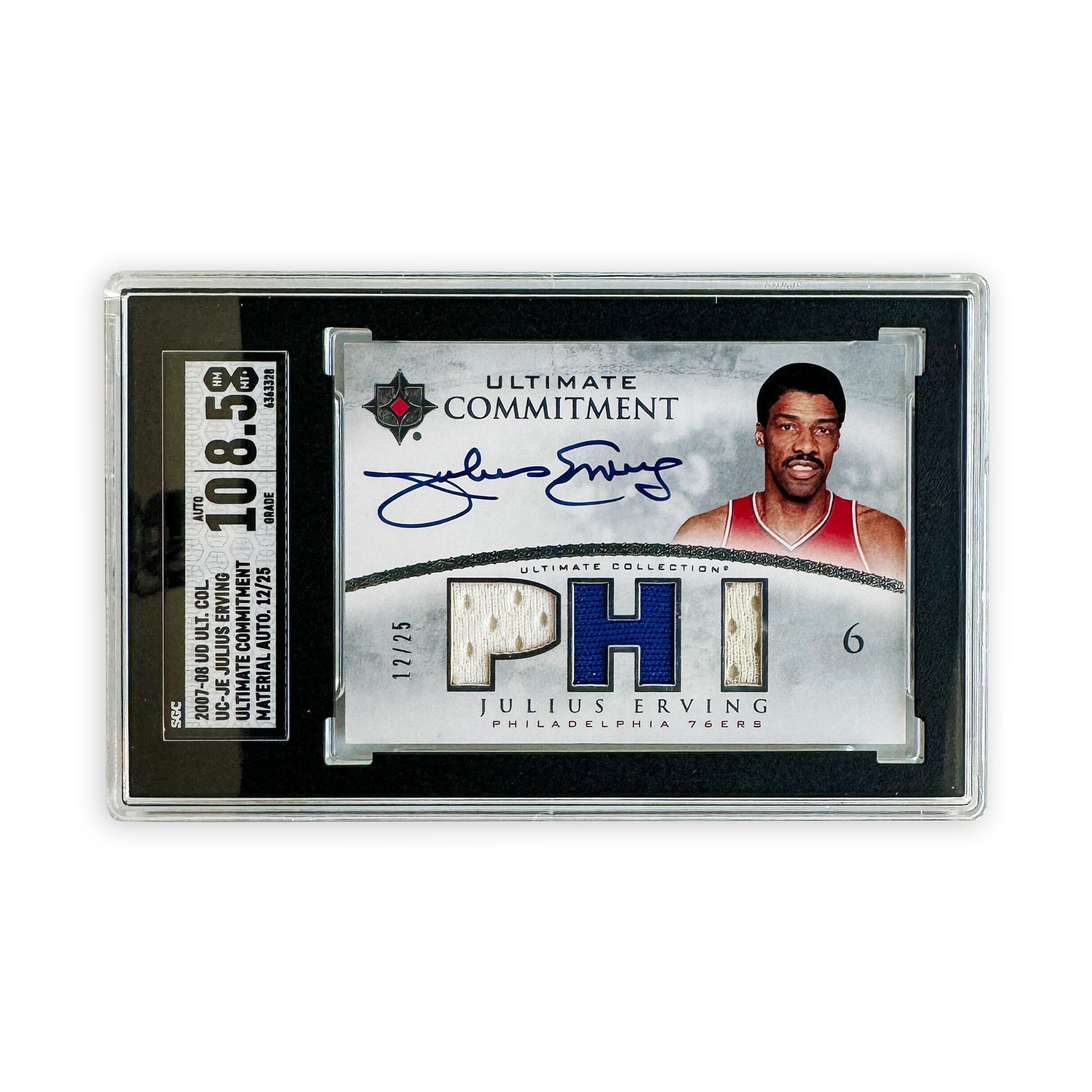 Ultimate Collection Julius Erving Game Used Patch Auto Card