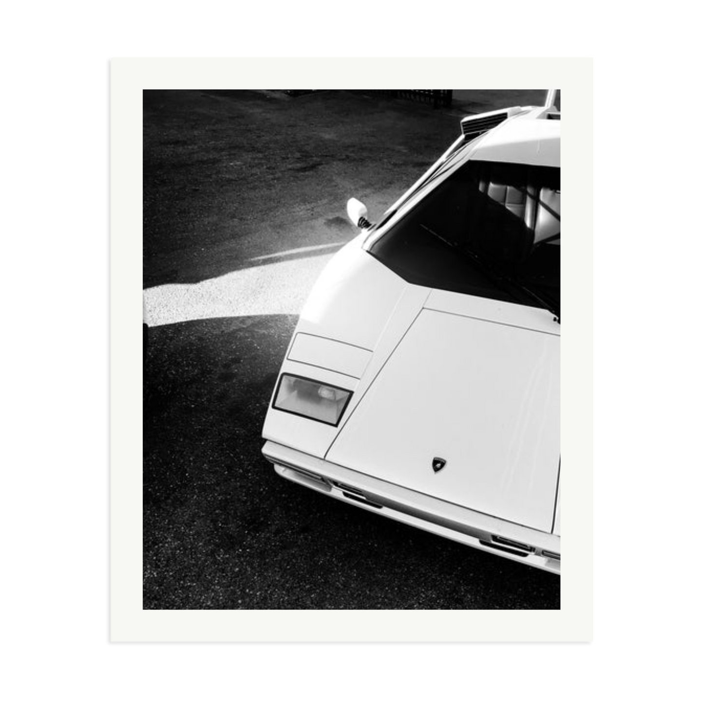 Lamborghini Countach in LA Framed Print Print Only XXL