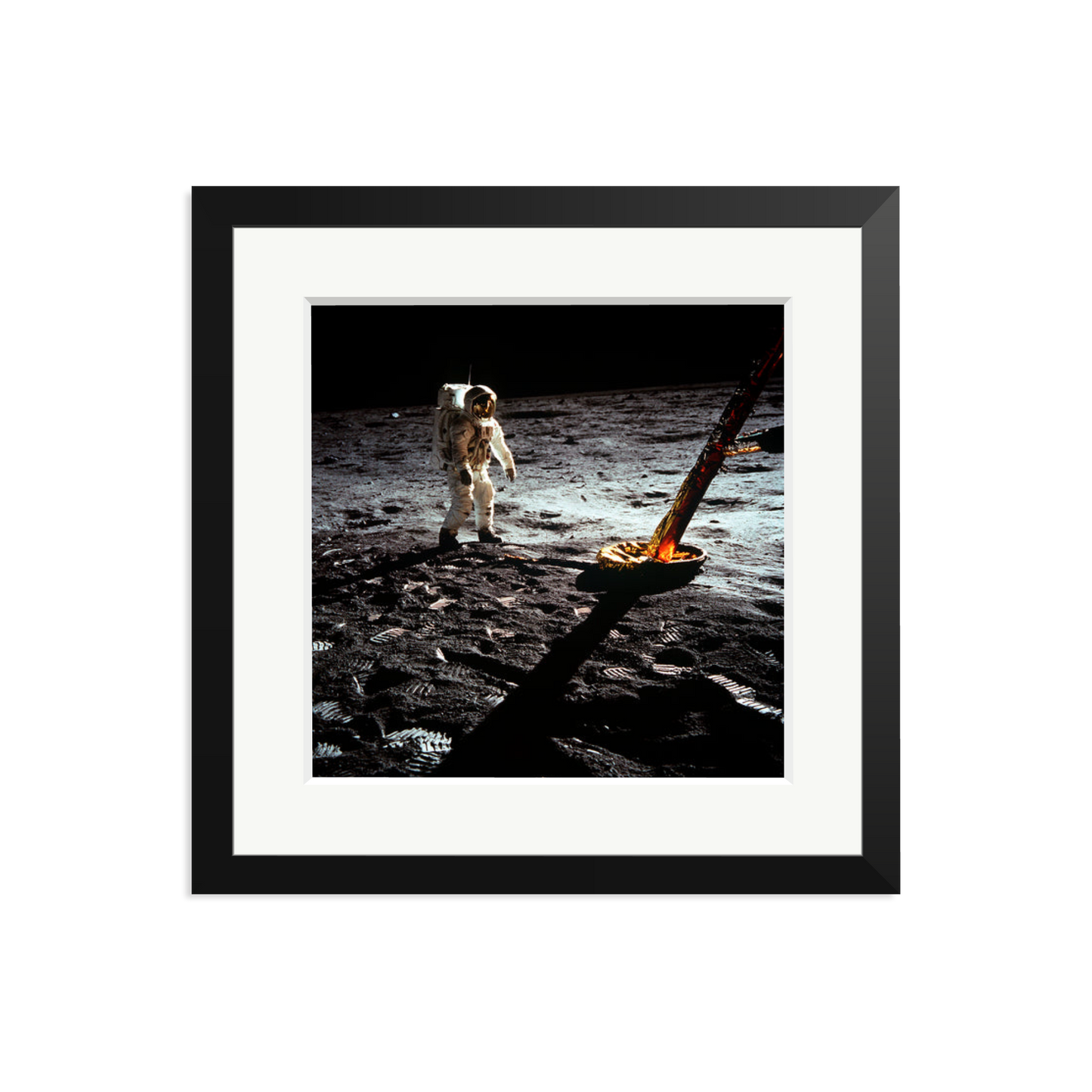 Buzz Aldrin On The Moon Framed Print