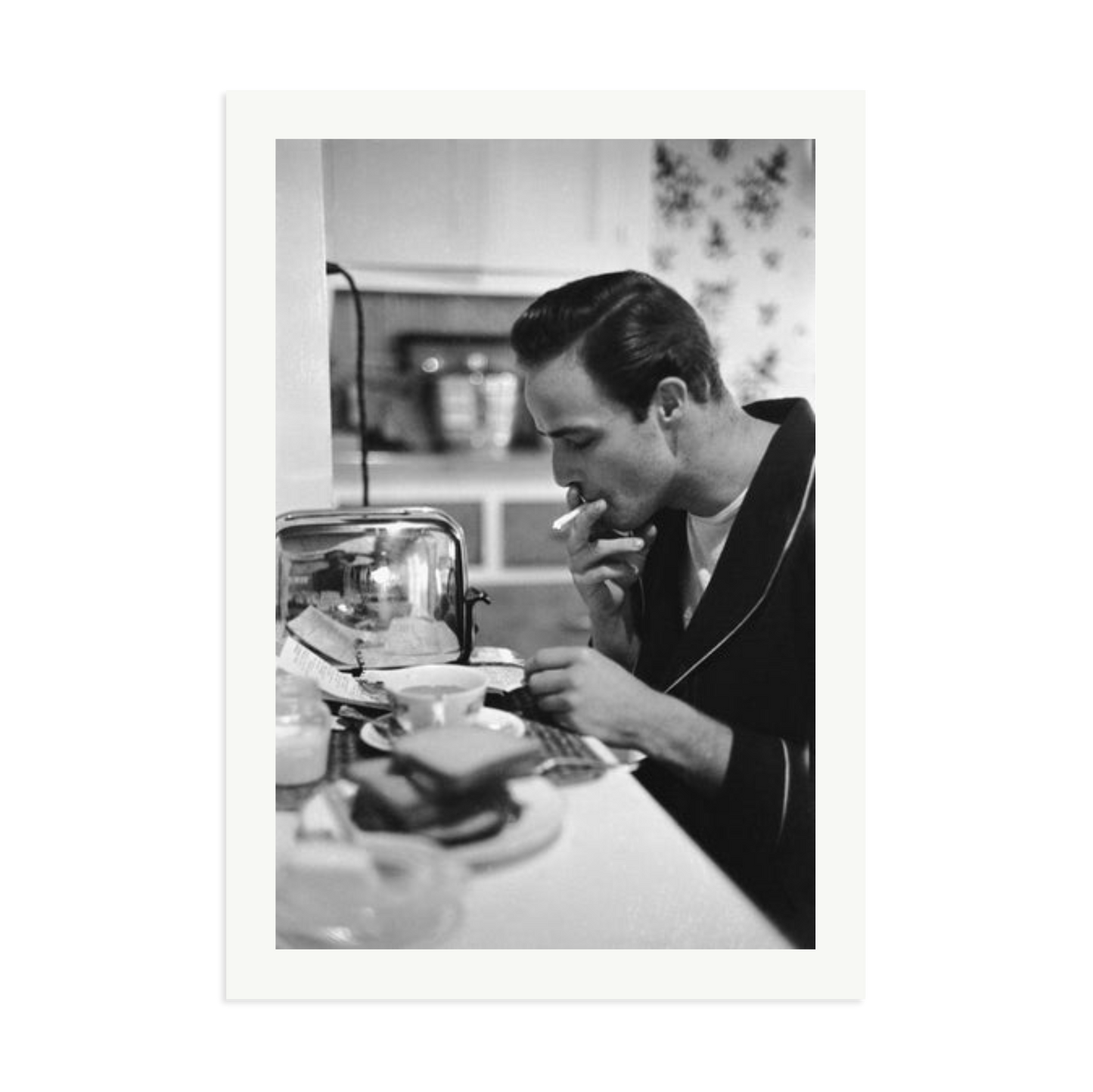 Marlon Brando Reading a Script Framed Print Print Only XXL