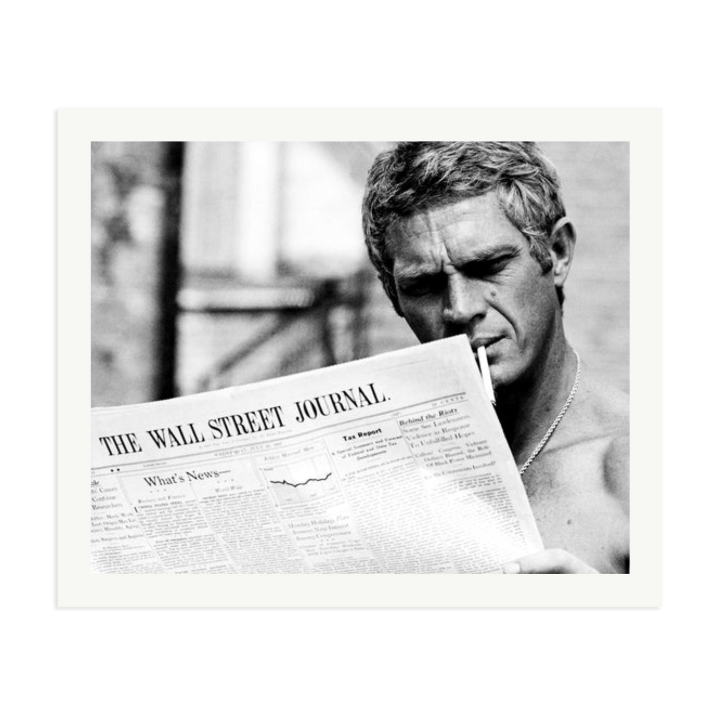 Steve McQueen WSJ Thomas Crown Affair Framed Print