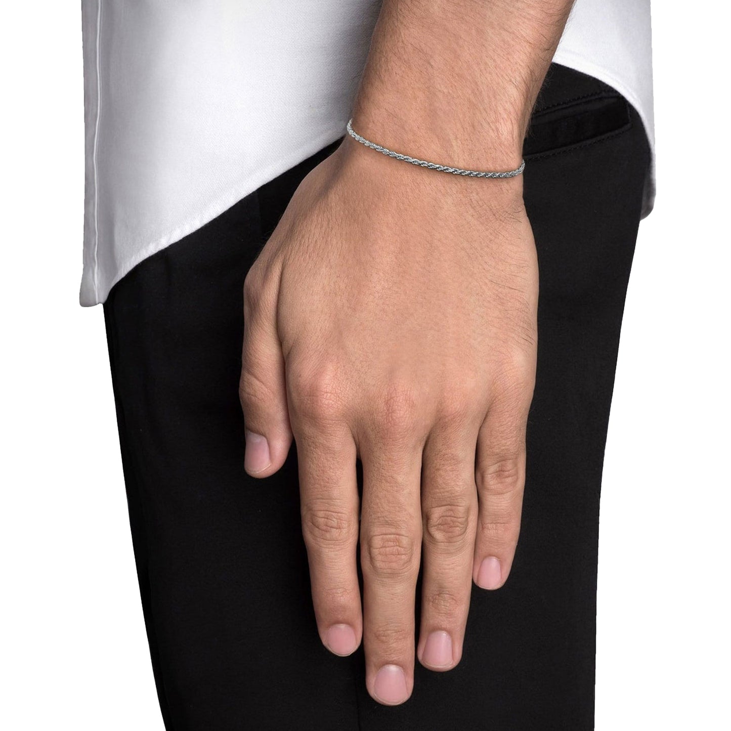 Miansai Sterling Silver Rope Chain Bracelet