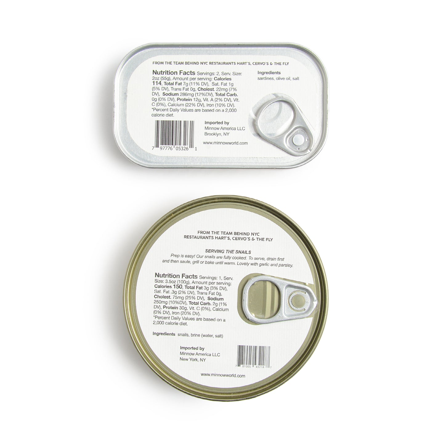 Minnow Sardines & Snails