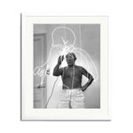 Pablo Picasso Light Drawing Framed Print - White Frame