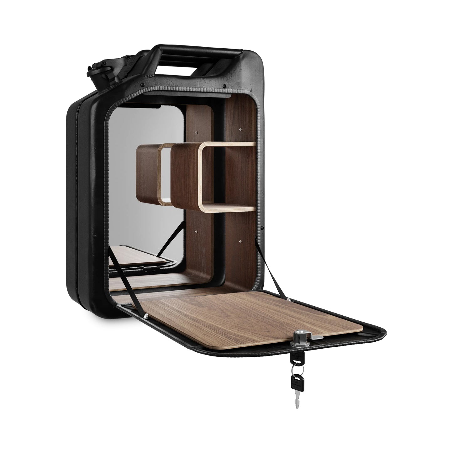 Reclaimed WWII British Fuel Can Bar Cabinet