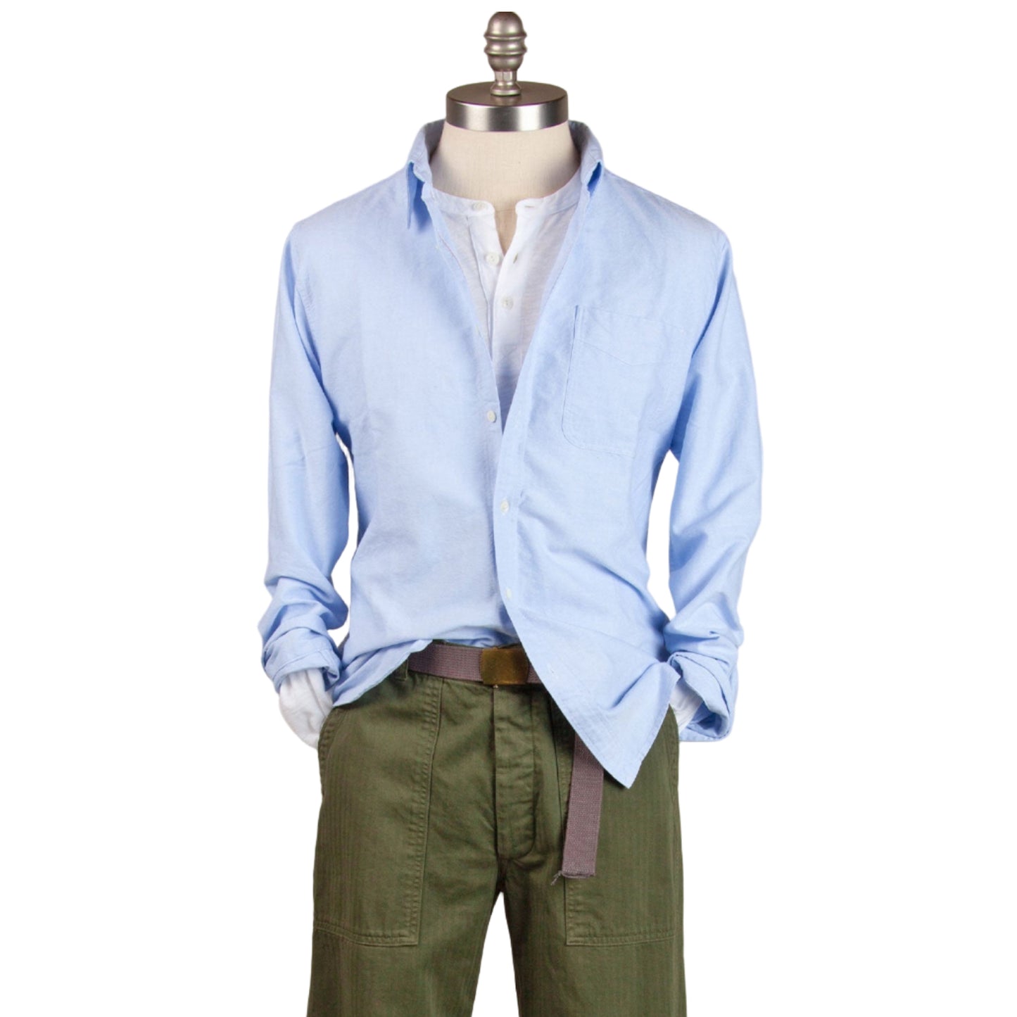 Rivay Shaw Selvedge Oxford Button Down in Classic Blue