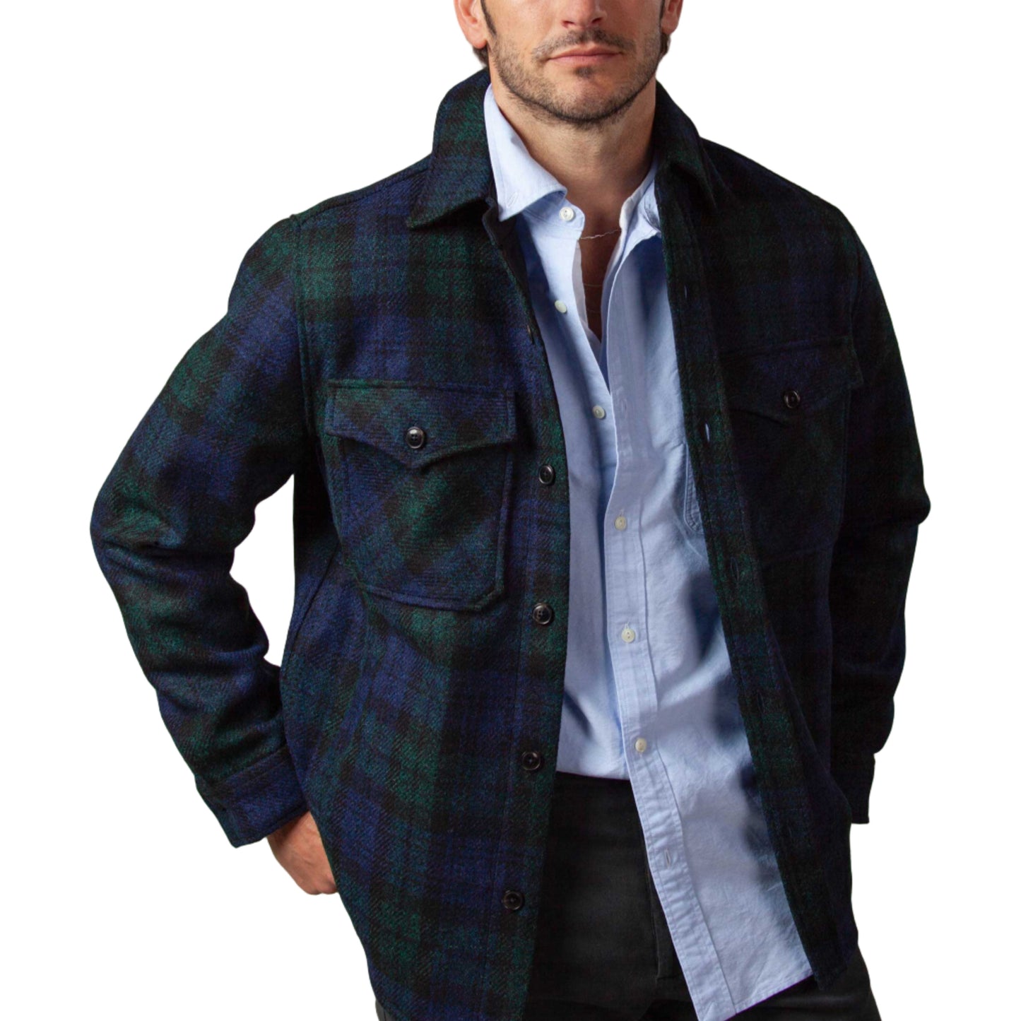 Rivay Shaw Selvedge Oxford Button Down in Classic Blue