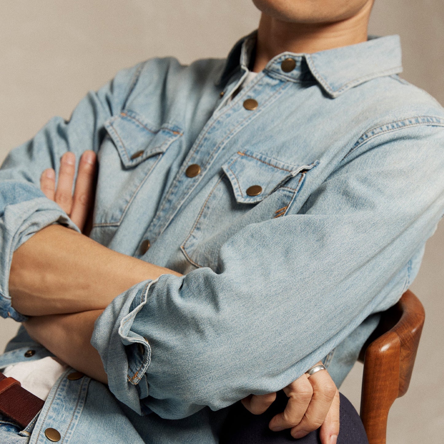 Billy Reid Washed Shoals Denim Shirt