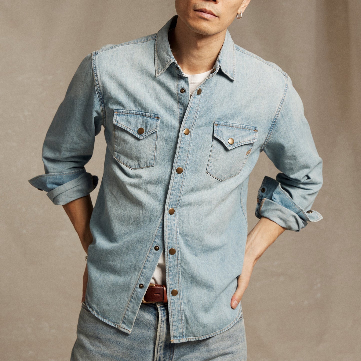 Billy Reid Washed Shoals Denim Shirt