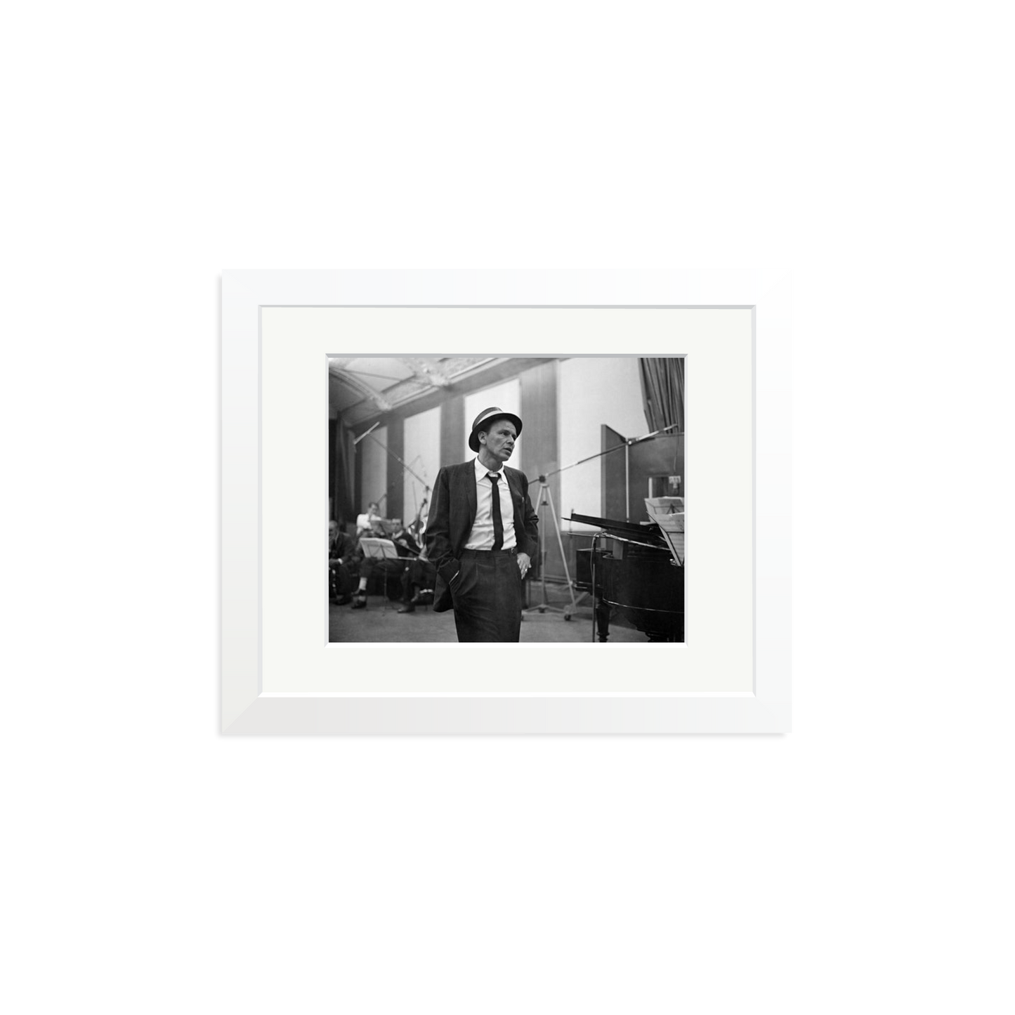Frank Sinatra Recording 1964 Framed Print