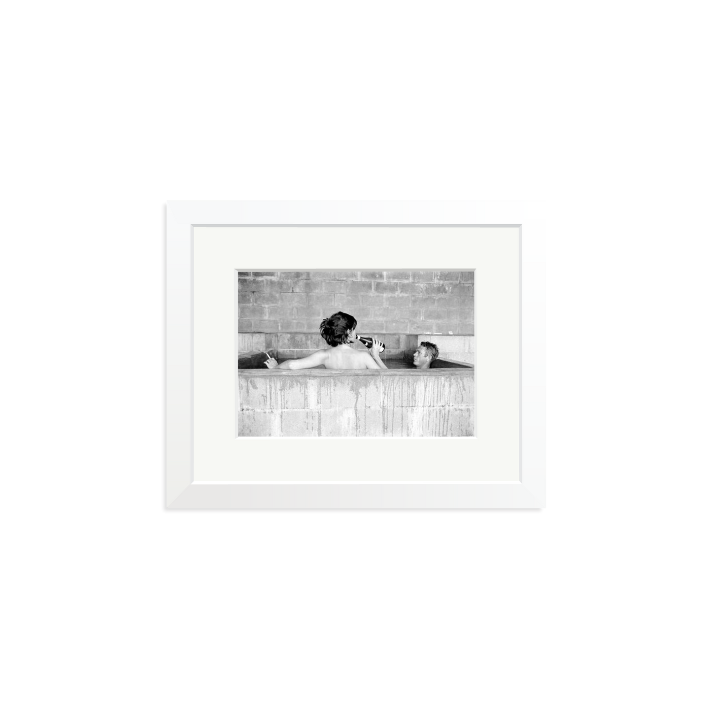 Steve McQueen & Wife Framed Print