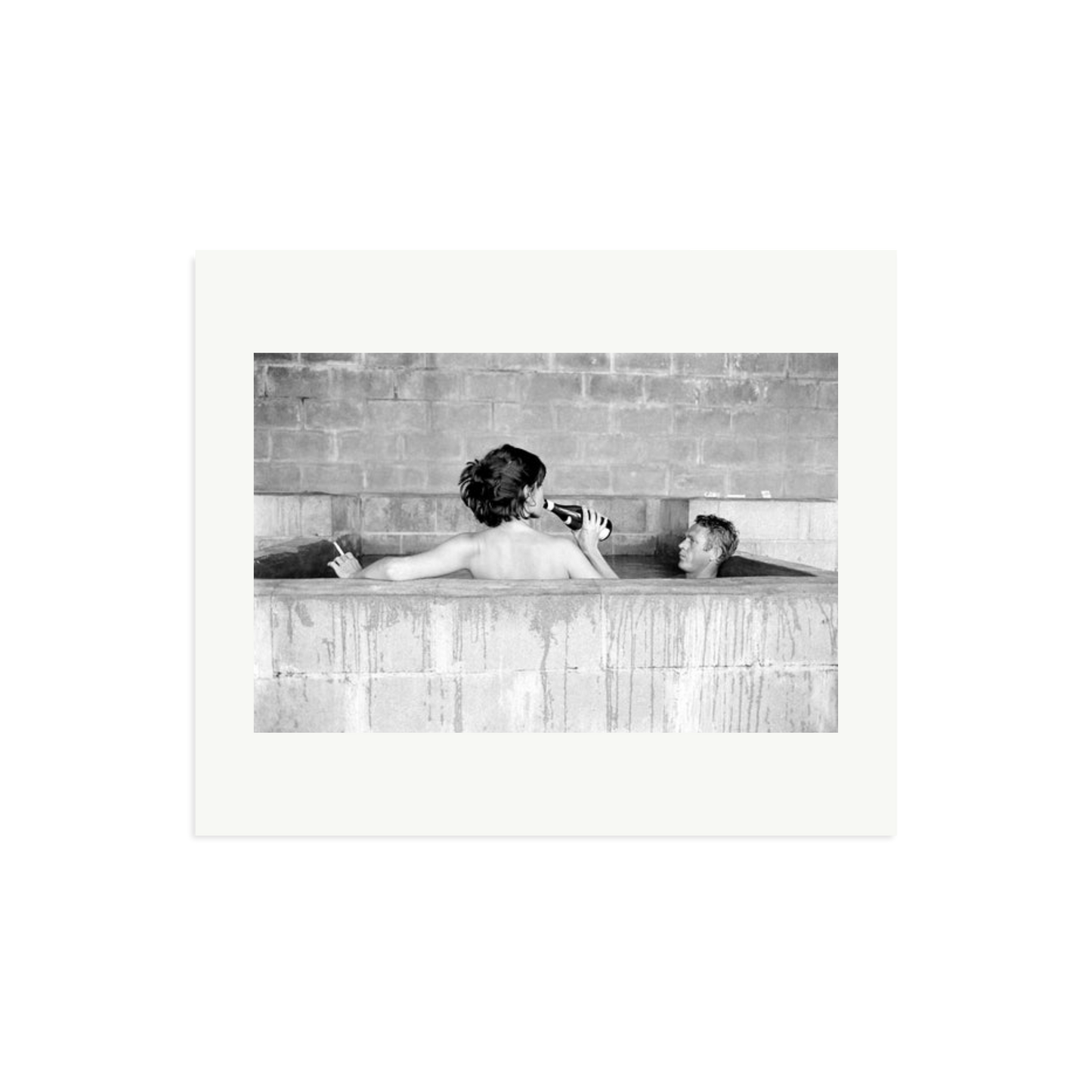 Steve McQueen & Wife Framed Print