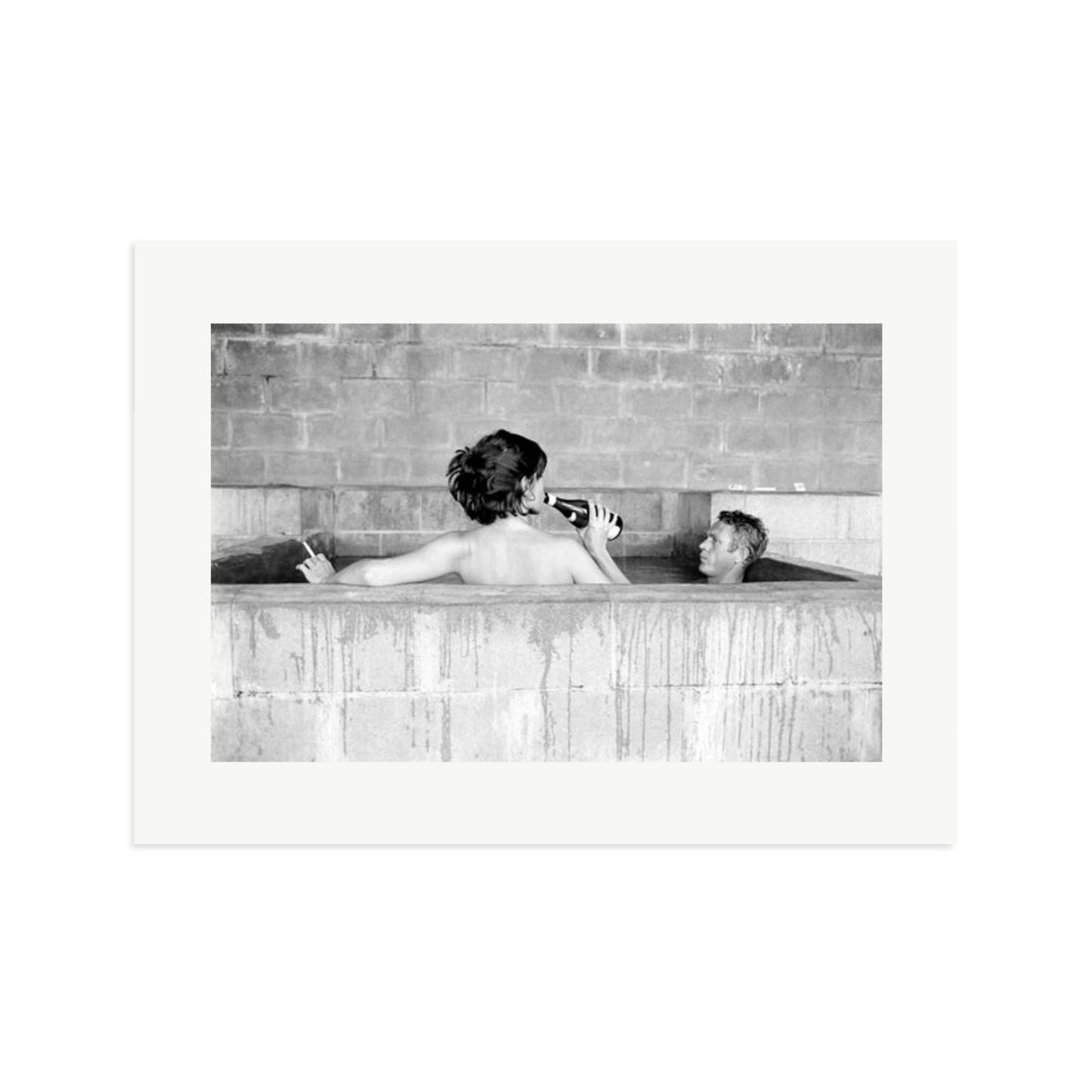 Steve McQueen & Wife Framed Print