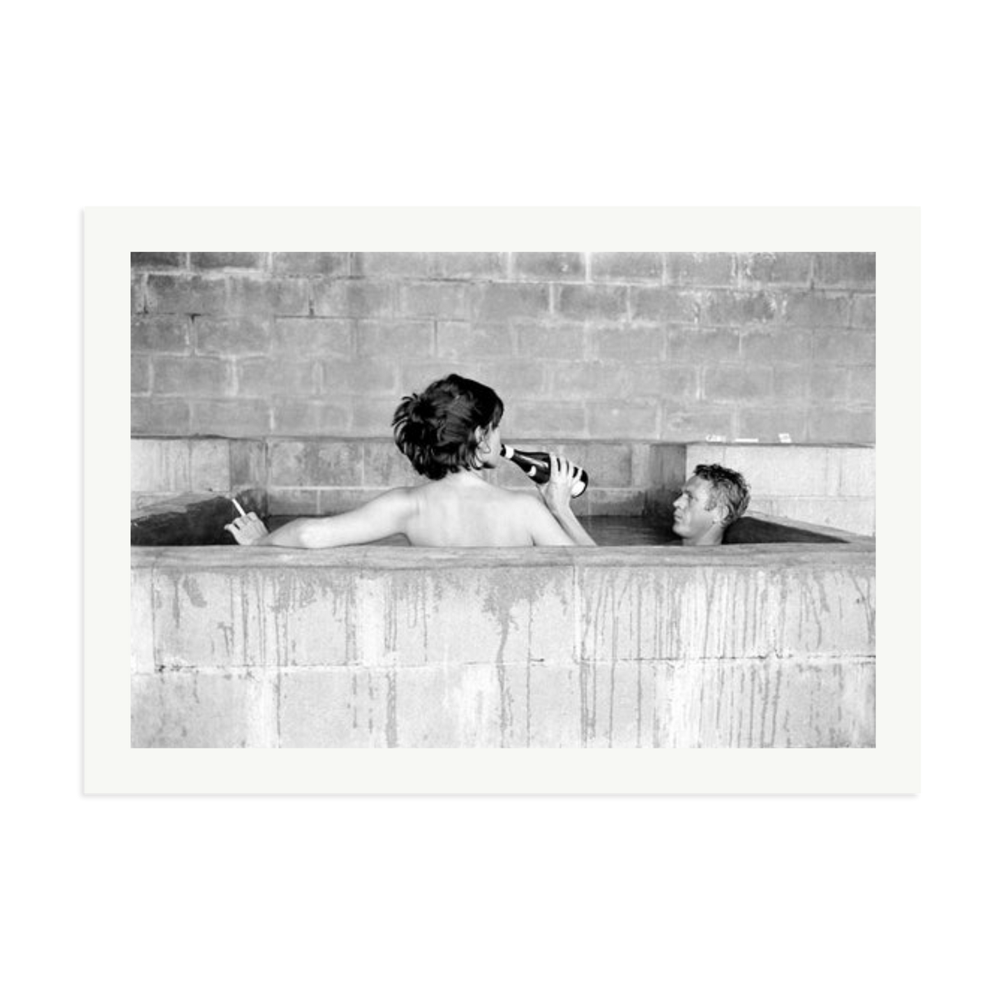 Steve McQueen & Wife Framed Print