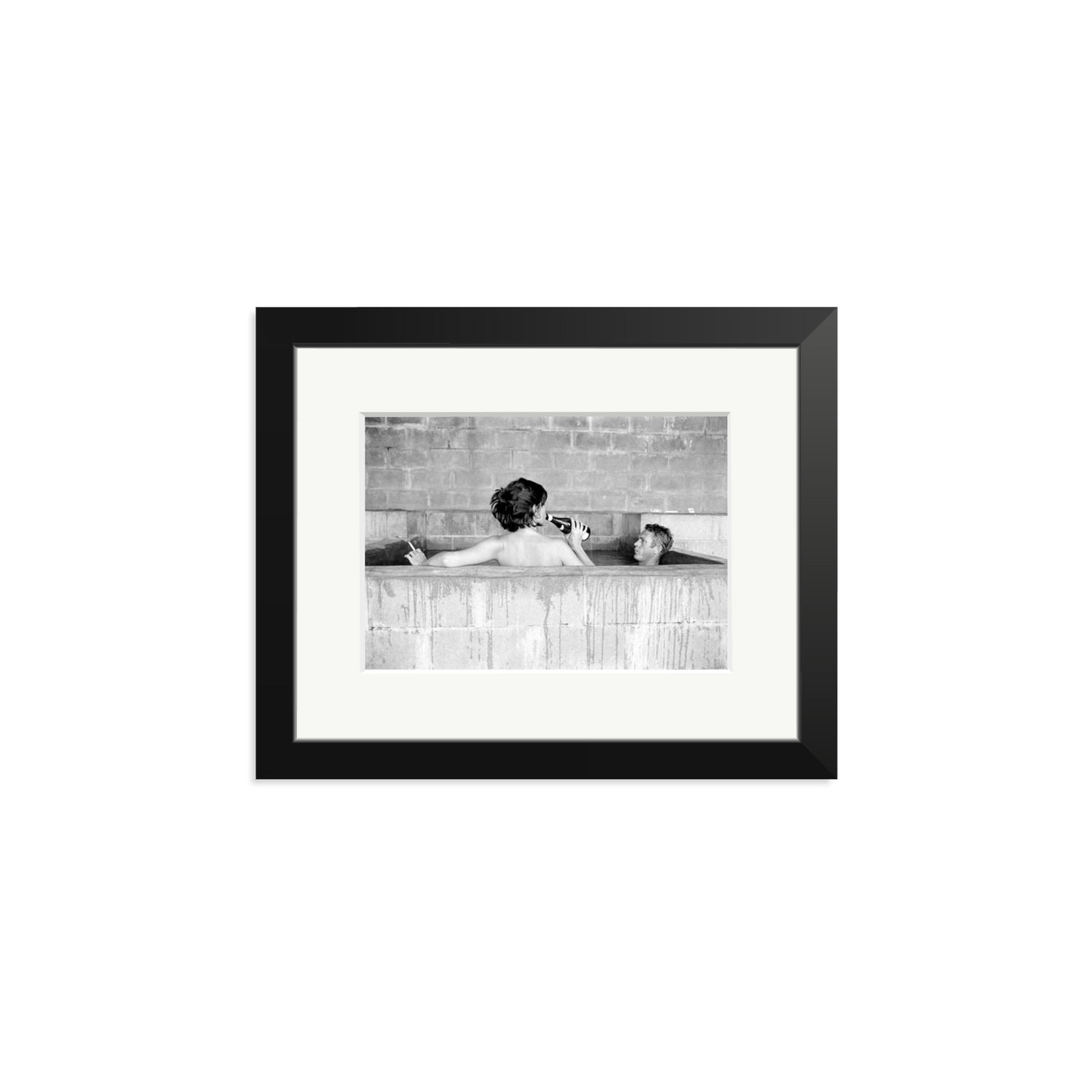 Steve McQueen & Wife Framed Print
