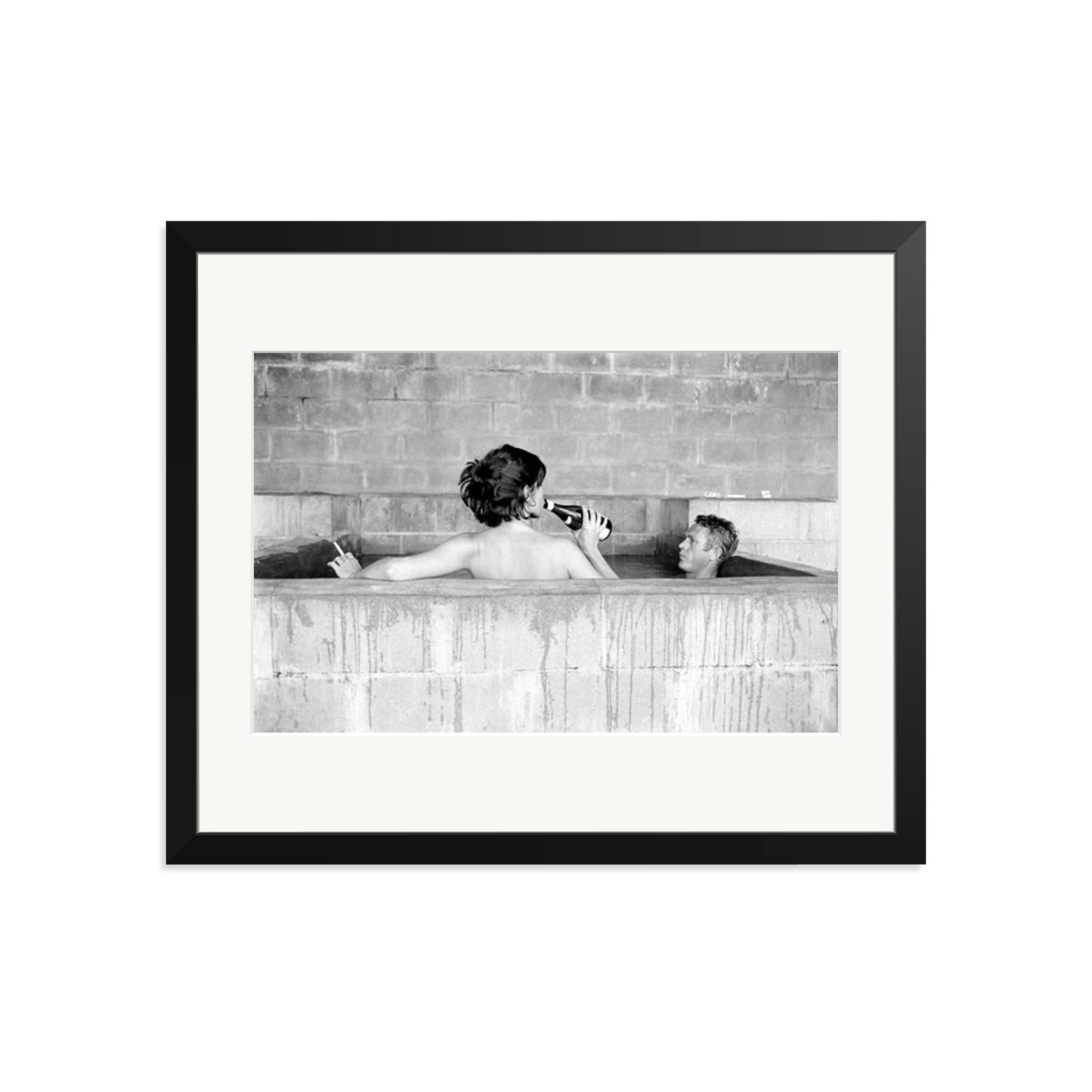 Steve McQueen & Wife Framed Print