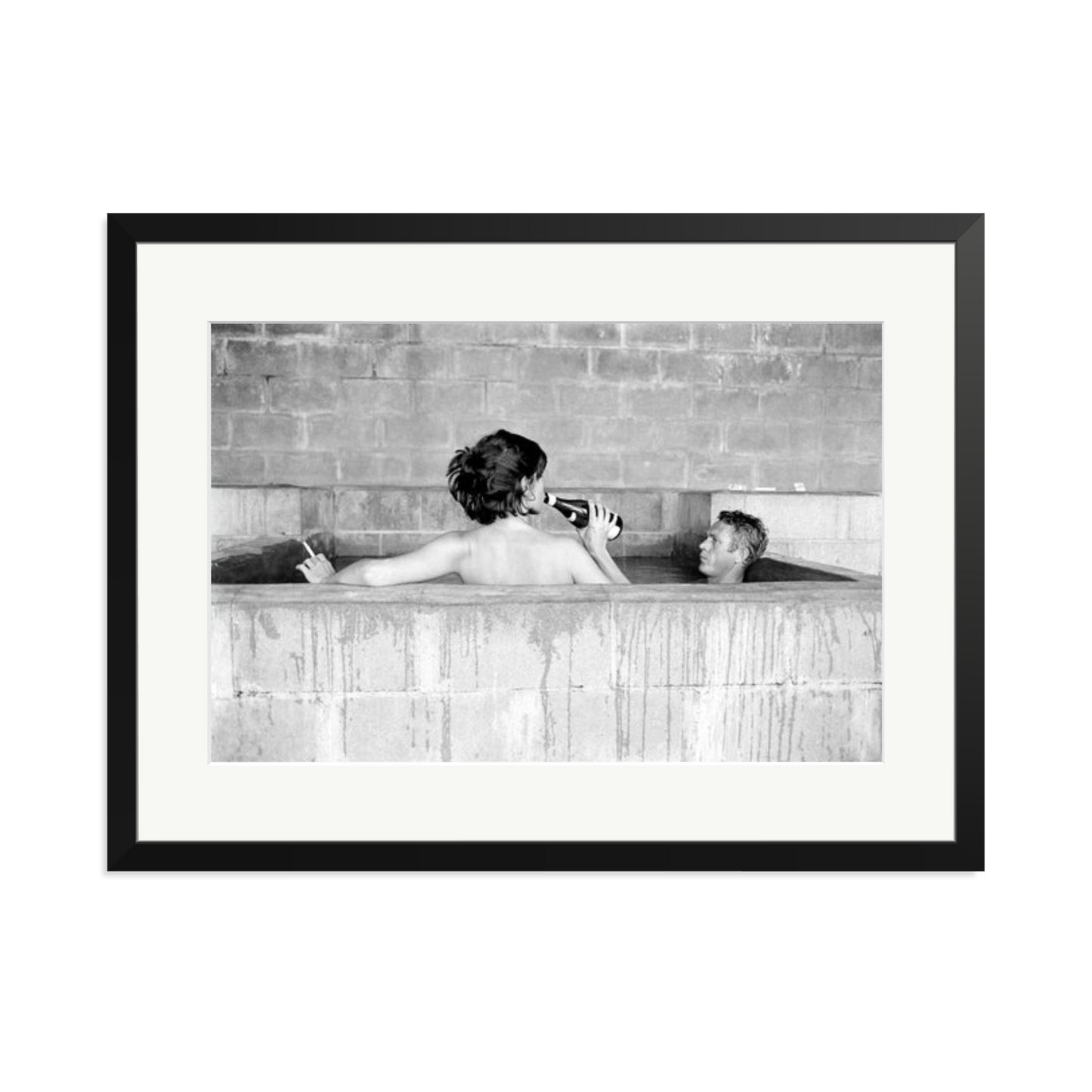 Steve McQueen & Wife Framed Print