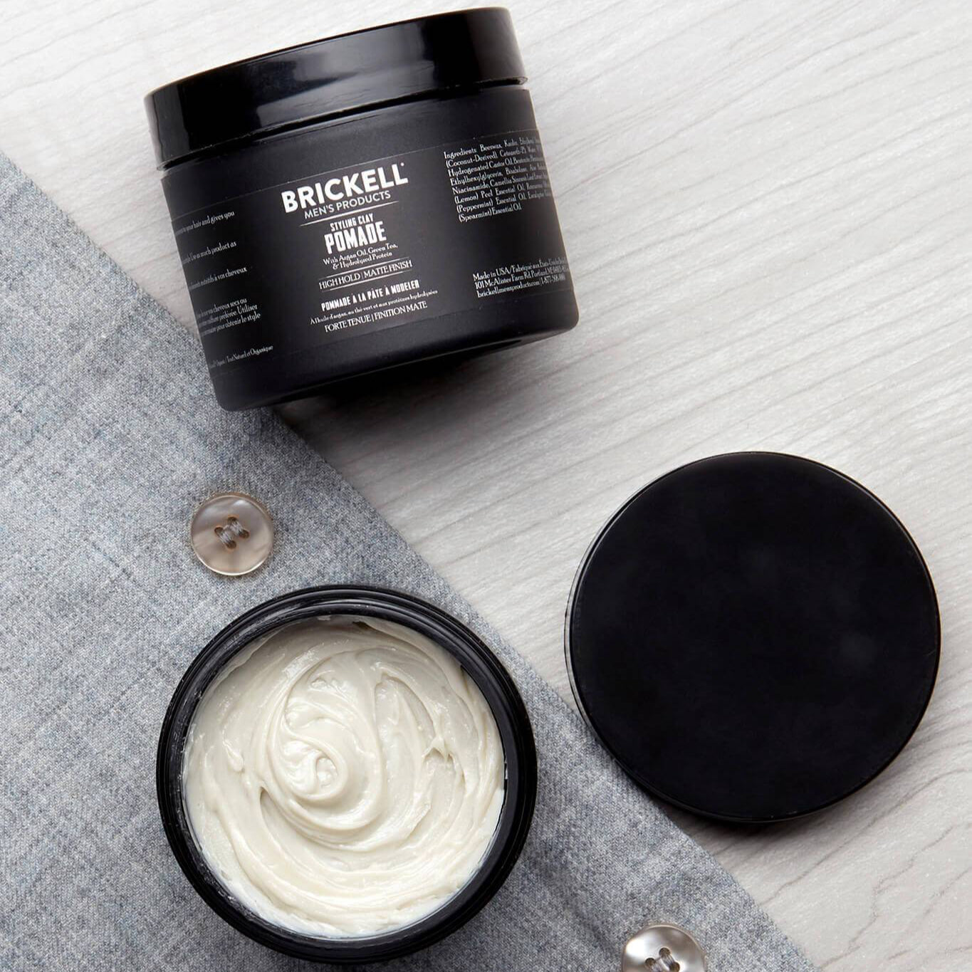 Brickell Styling Clay Pomade