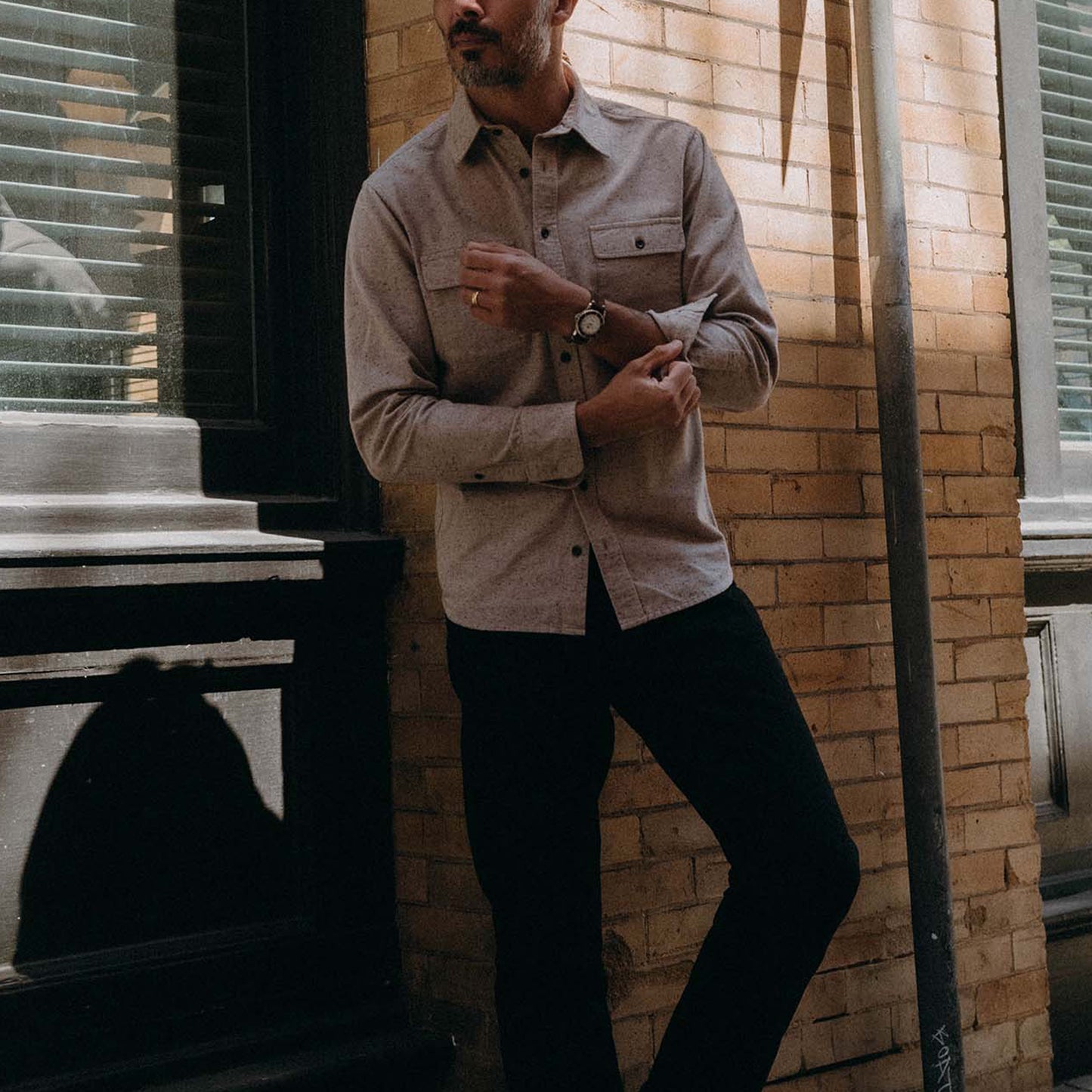 Taylor Stitch Oat Donegal Yosemite Shirt