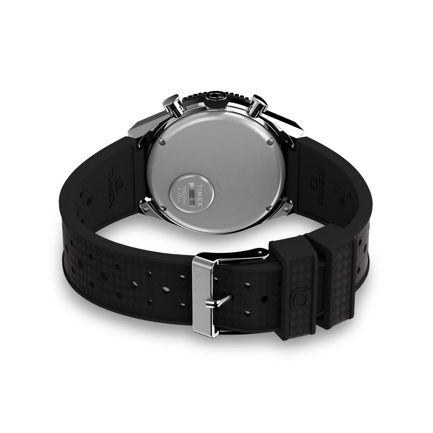 Timex Q GMT-Chronograph mit Kautschukarmband