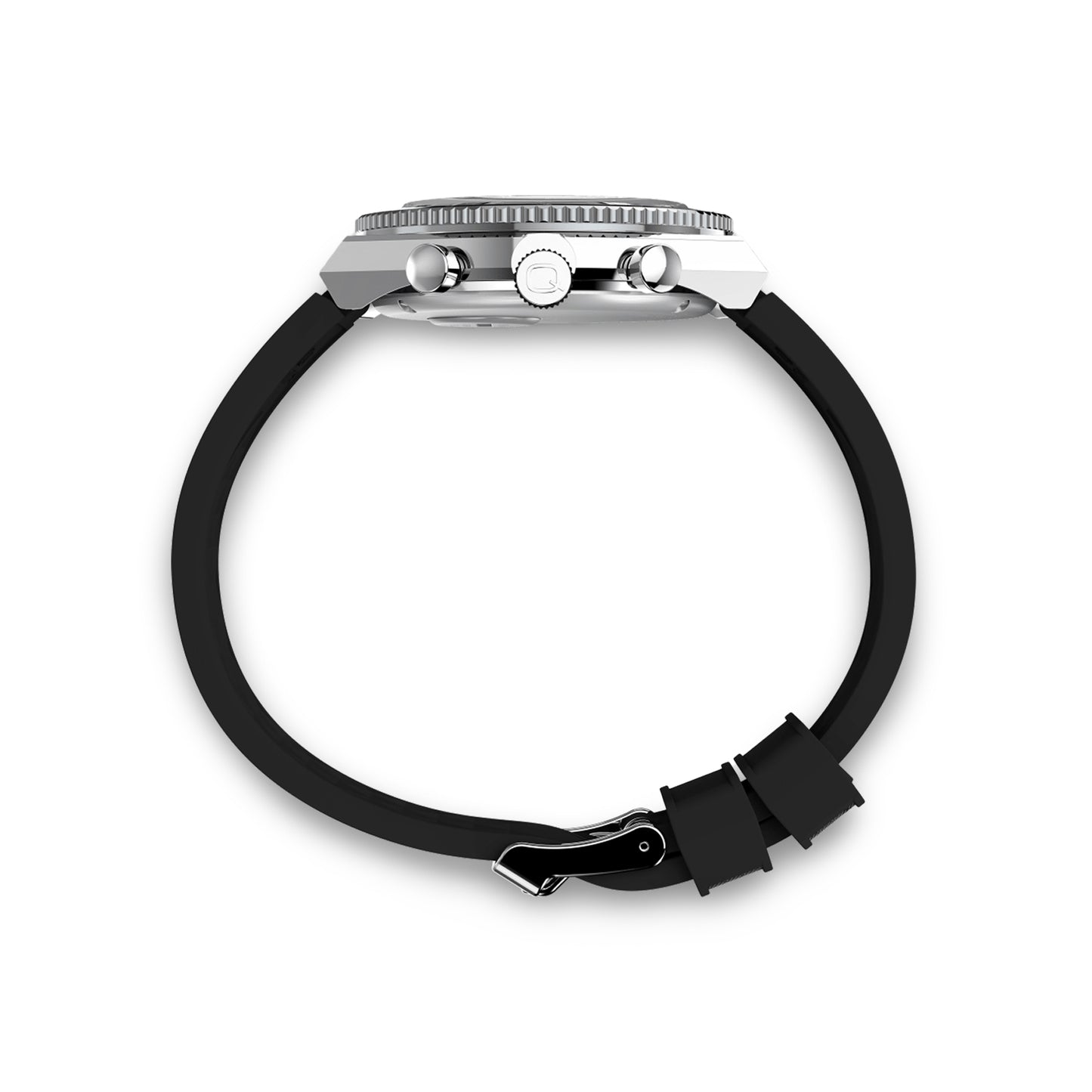 Timex Q GMT-Chronograph mit Kautschukarmband