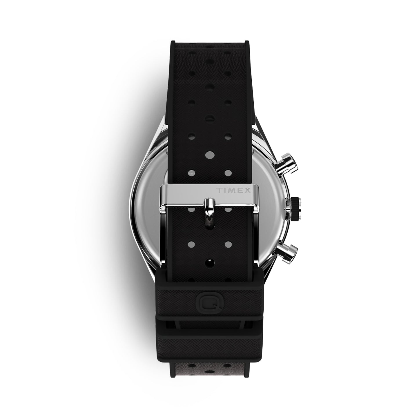 Timex Q GMT-Chronograph mit Kautschukarmband