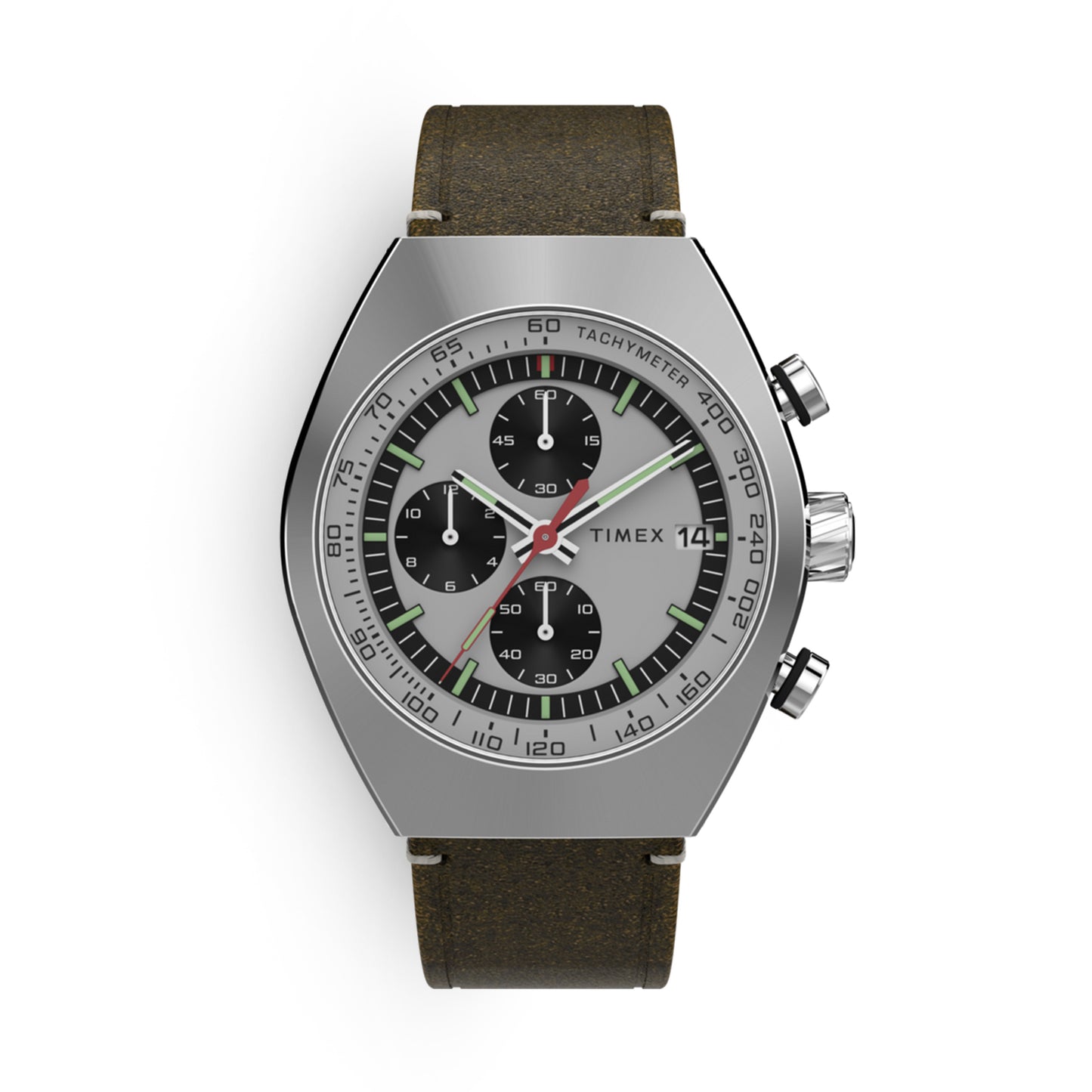 Timex Legacy Tonneau Chronograph Leather Strap Watch