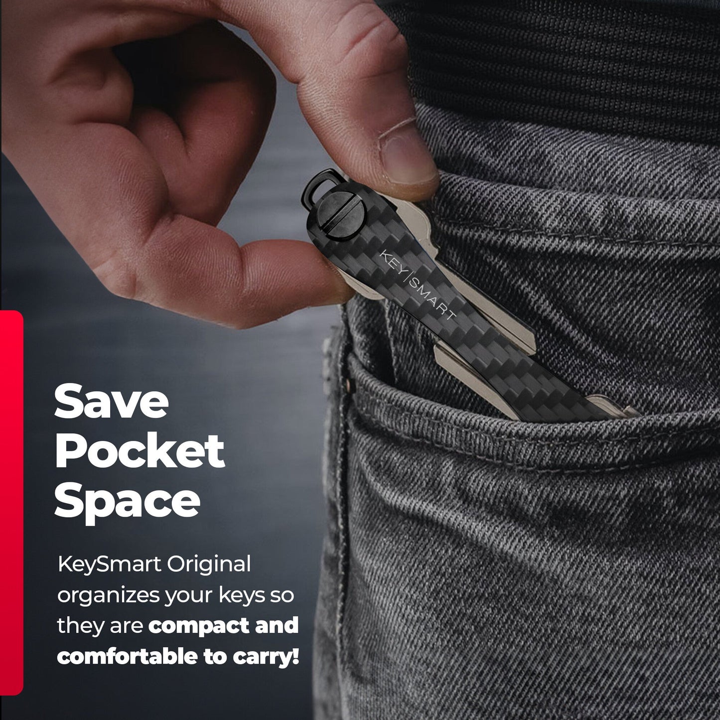 KeySmart Carbon Fiber Key Organizer