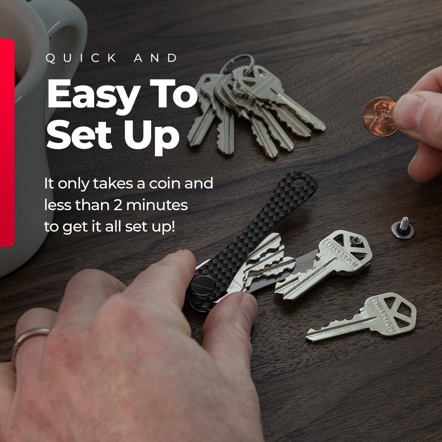 KeySmart Carbon Fiber Key Organizer