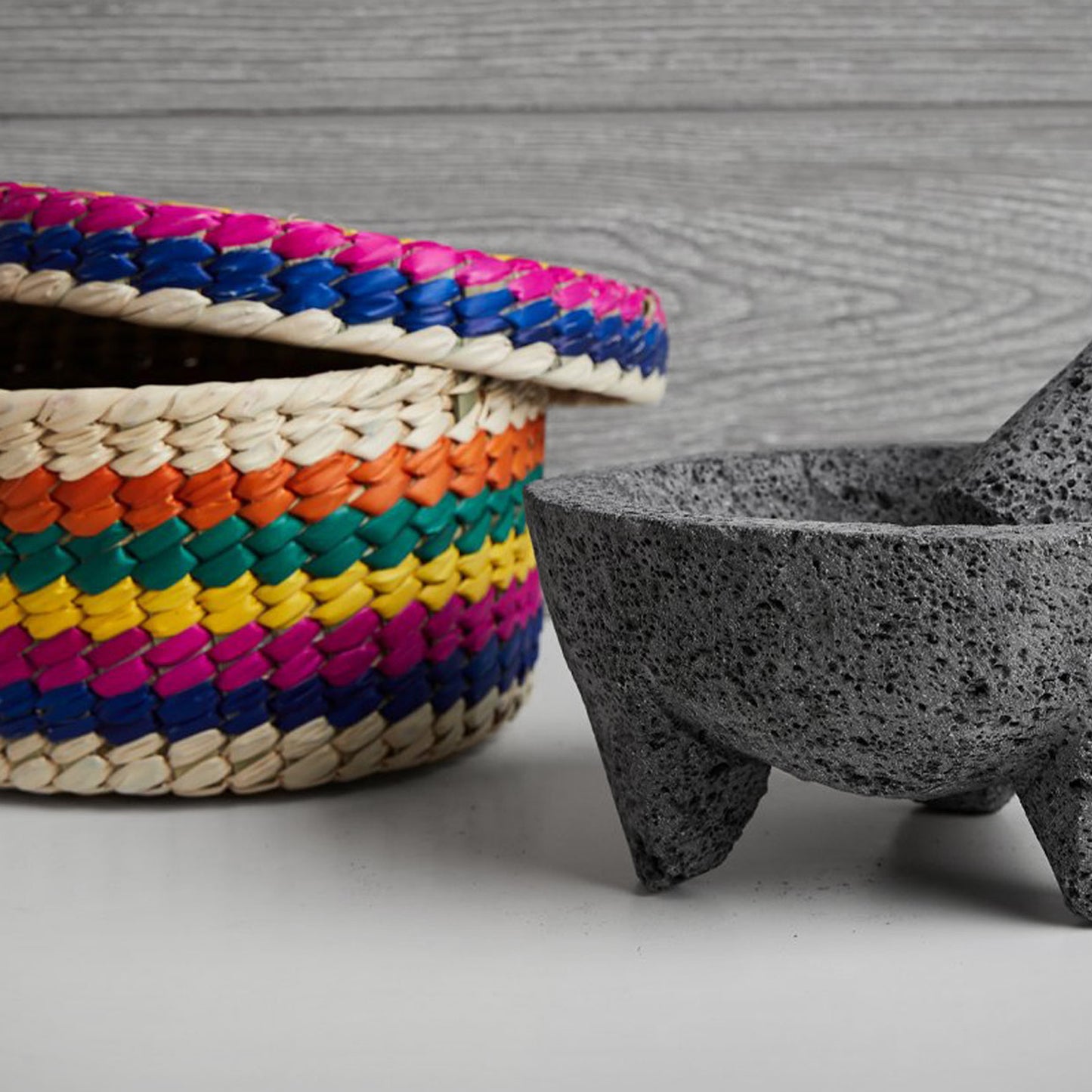 Verve Culture Molcajete & Tortilla Basket