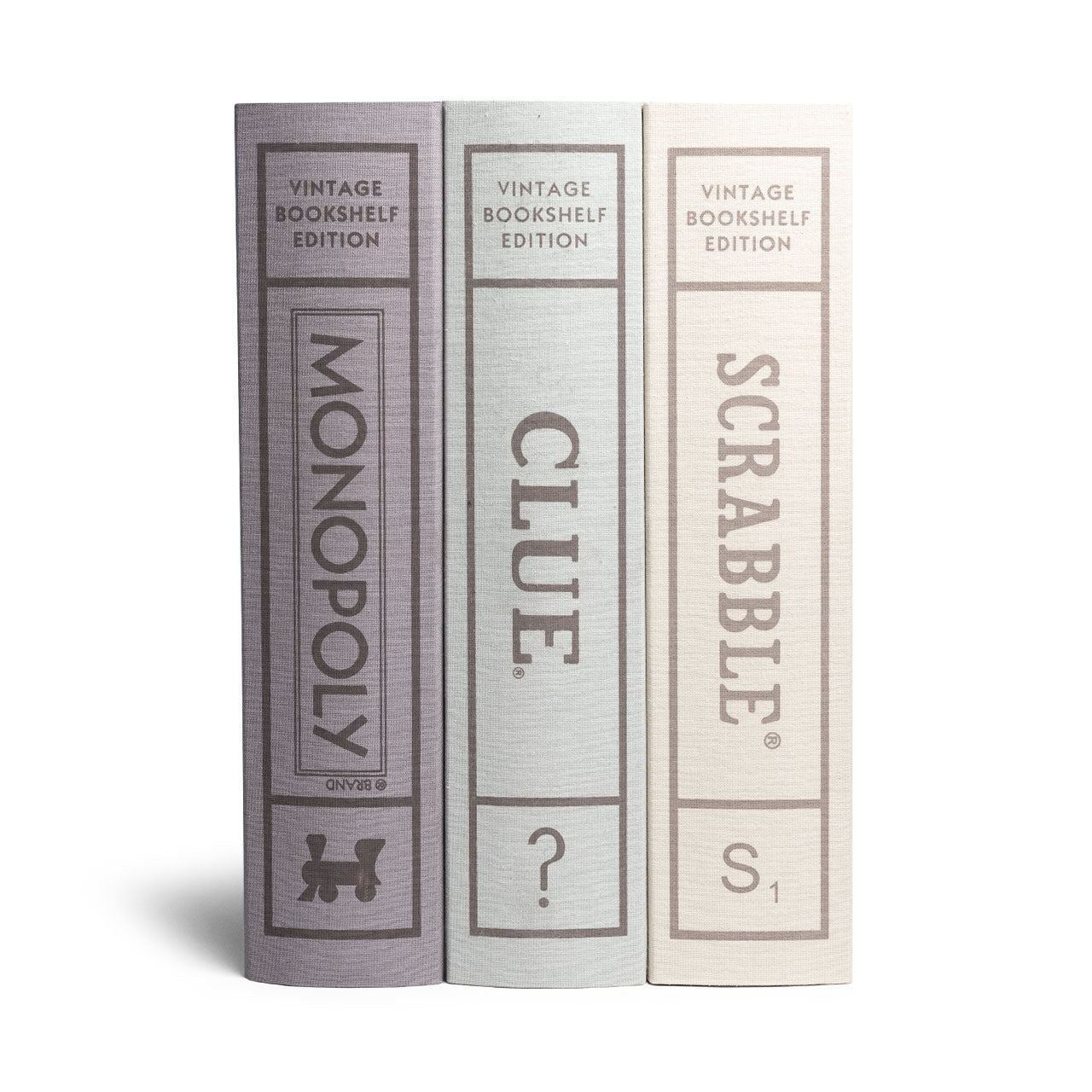 Vintage-Bücherregal-Spiele