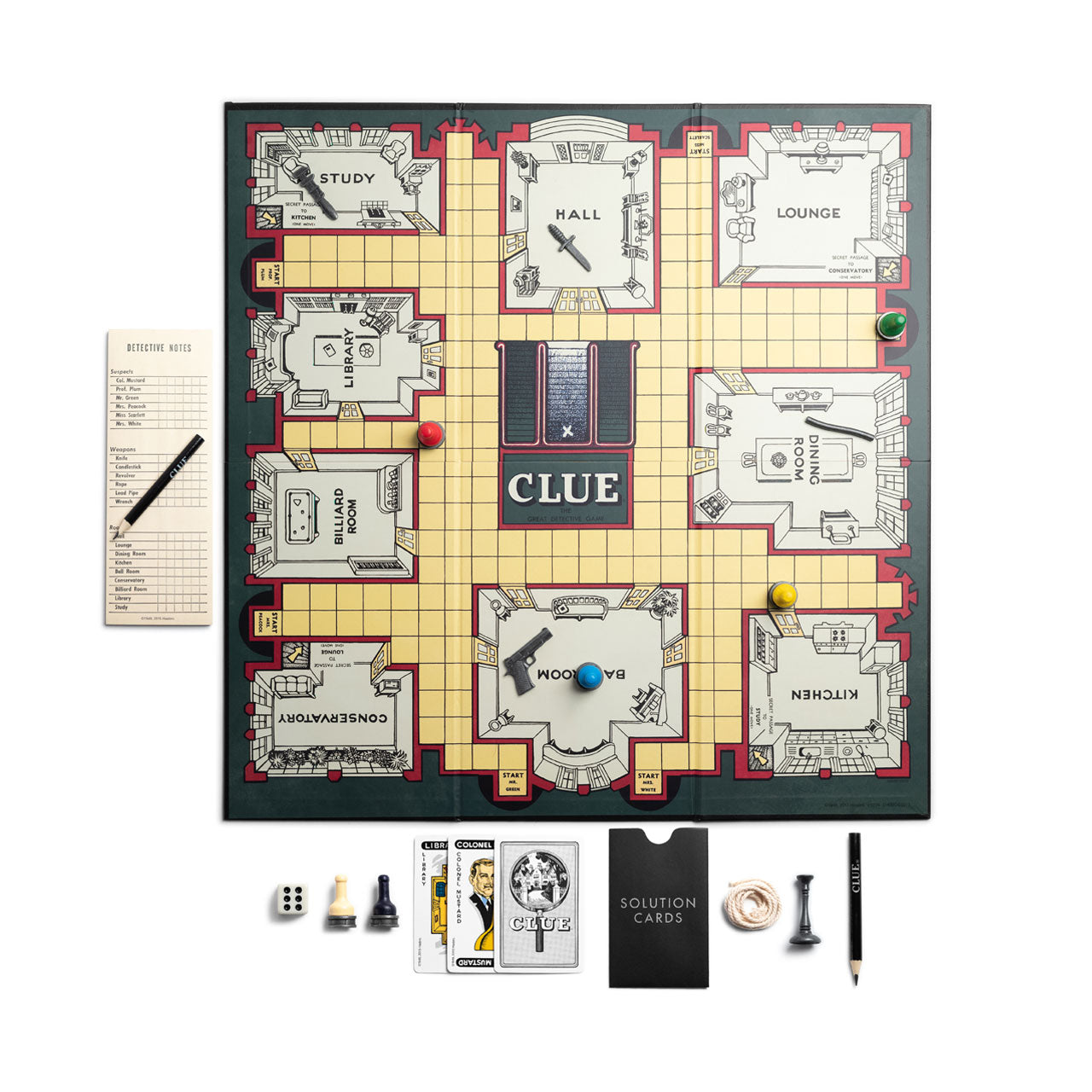 Vintage-Bücherregal-Spiele