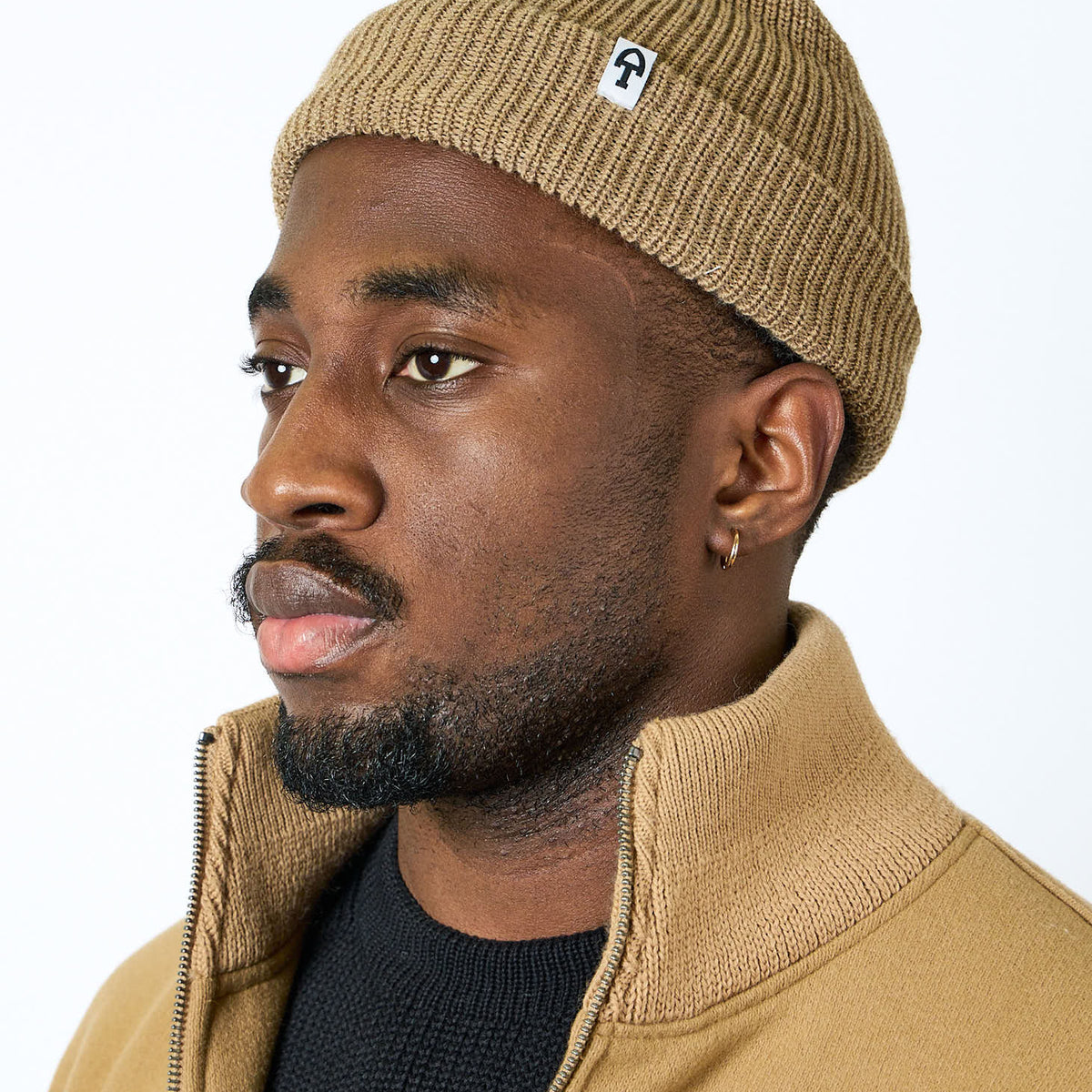 American Trench Merino Cardigan Stitch Beanie